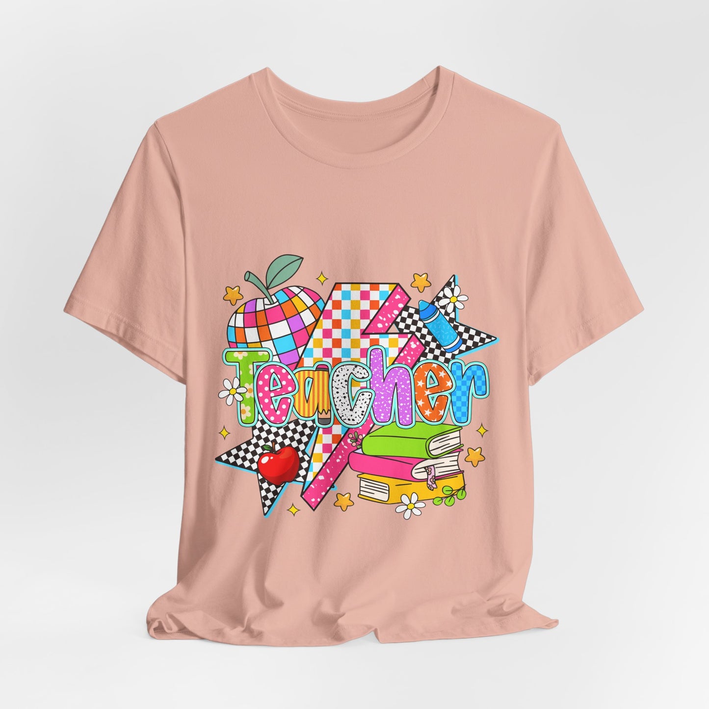 Teacher Colorful Doodle Graphic Tee — Back to School Gift for Teachers
