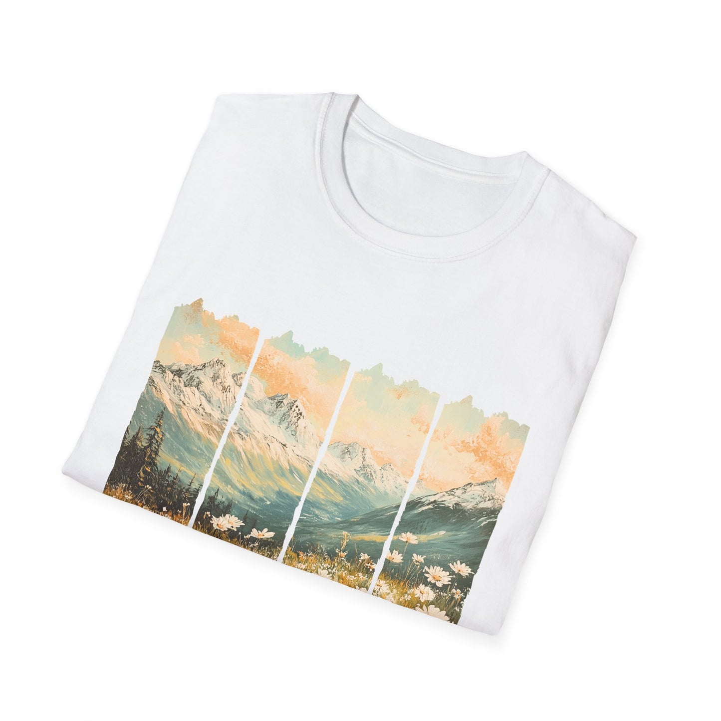 Mountain Meadow Vintage Graphic T-Shirt — Live Wild Scenic Nature Tee