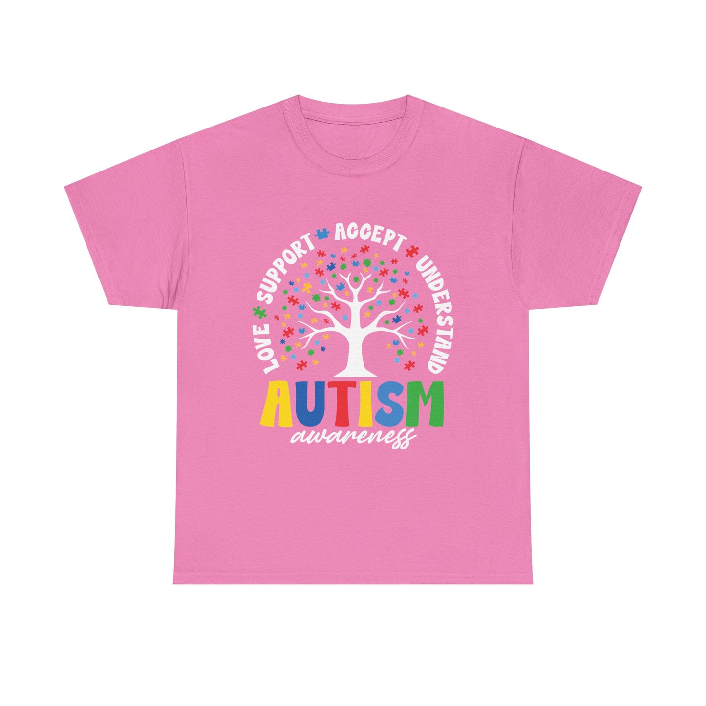 Autism Awareness T-Shirt – Colorful Puzzle Stars Tee