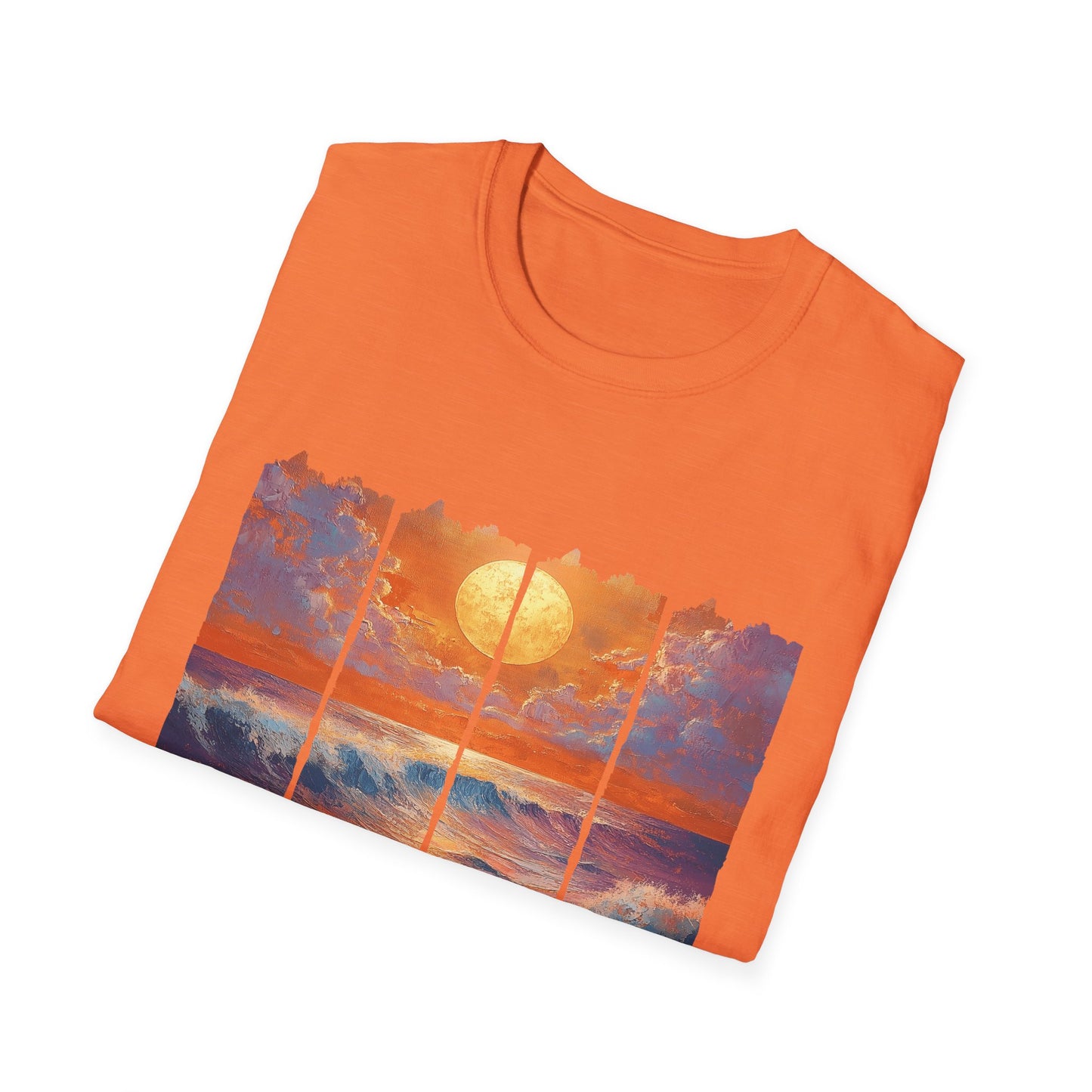 Sunset Ocean Art T-Shirt — Coastal Sunrise Graphic Tee