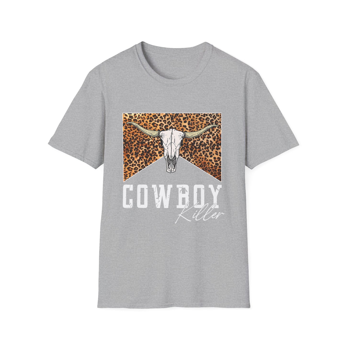 Cowboy Killer Graphic Tee – Leopard Skull Western T-Shirt