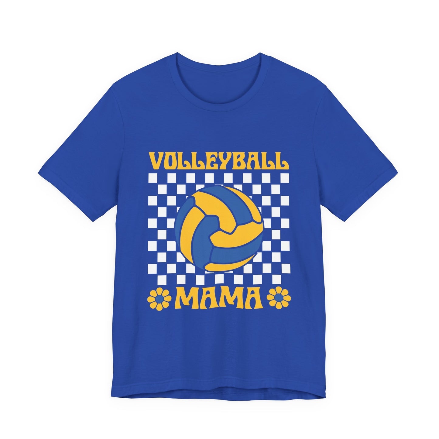 Volleyball Mama T-Shirt — Checkered Volleyball Mom Tee