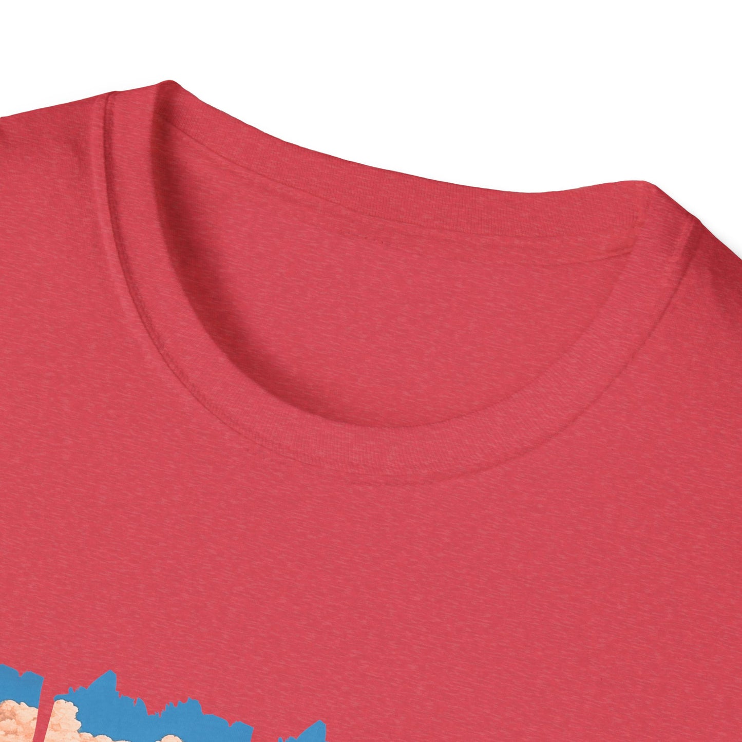 Scenic Meadow Sunrise T-Shirt — Vintage Window Pane Mountain Landscape Tee
