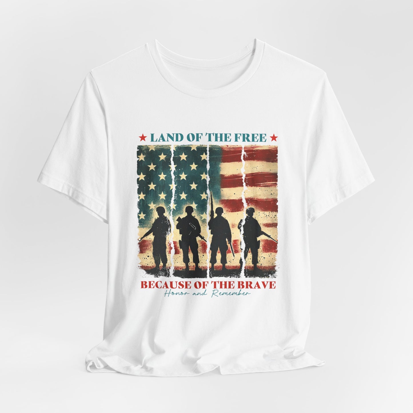 Patriotic 'Land of the Free, Because of the Brave' T-Shirt