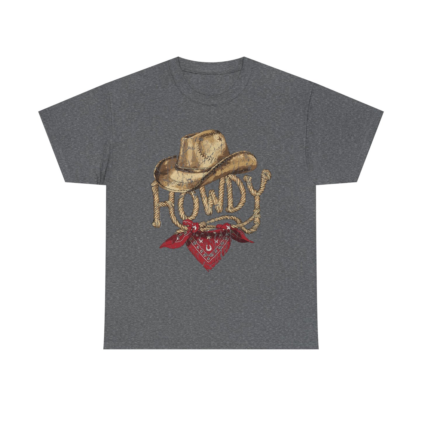 Howdy Cowboy Tee — Vintage Western Hat & Bandana Graphic