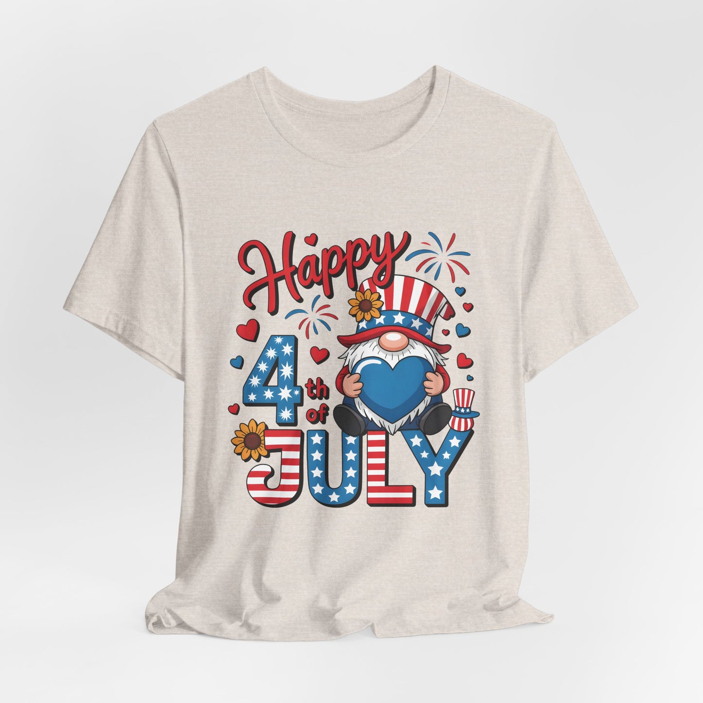 4th of July Gnome T-Shirt – Happy 4th of July Patriotic Tee