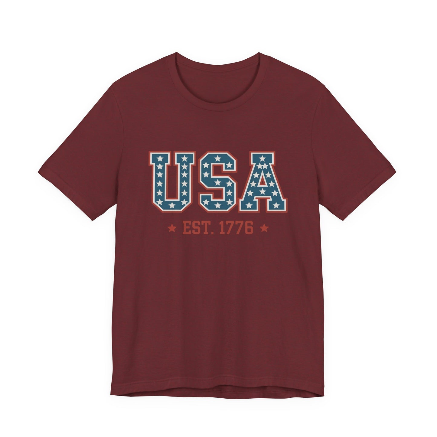 USA Est. 1776 T‑Shirt — Patriotic American Flag Stars Tee