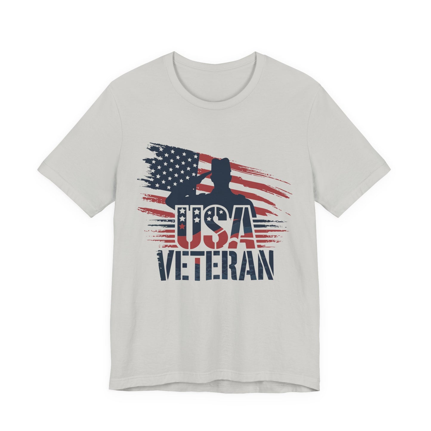 USA Veteran T-Shirt – American Flag Silhouette Patriotic Tee