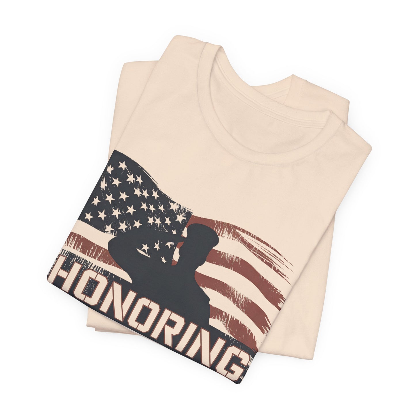 Honoring Our Heroes T-Shirt — American Flag Salute Veteran Memorial Tee
