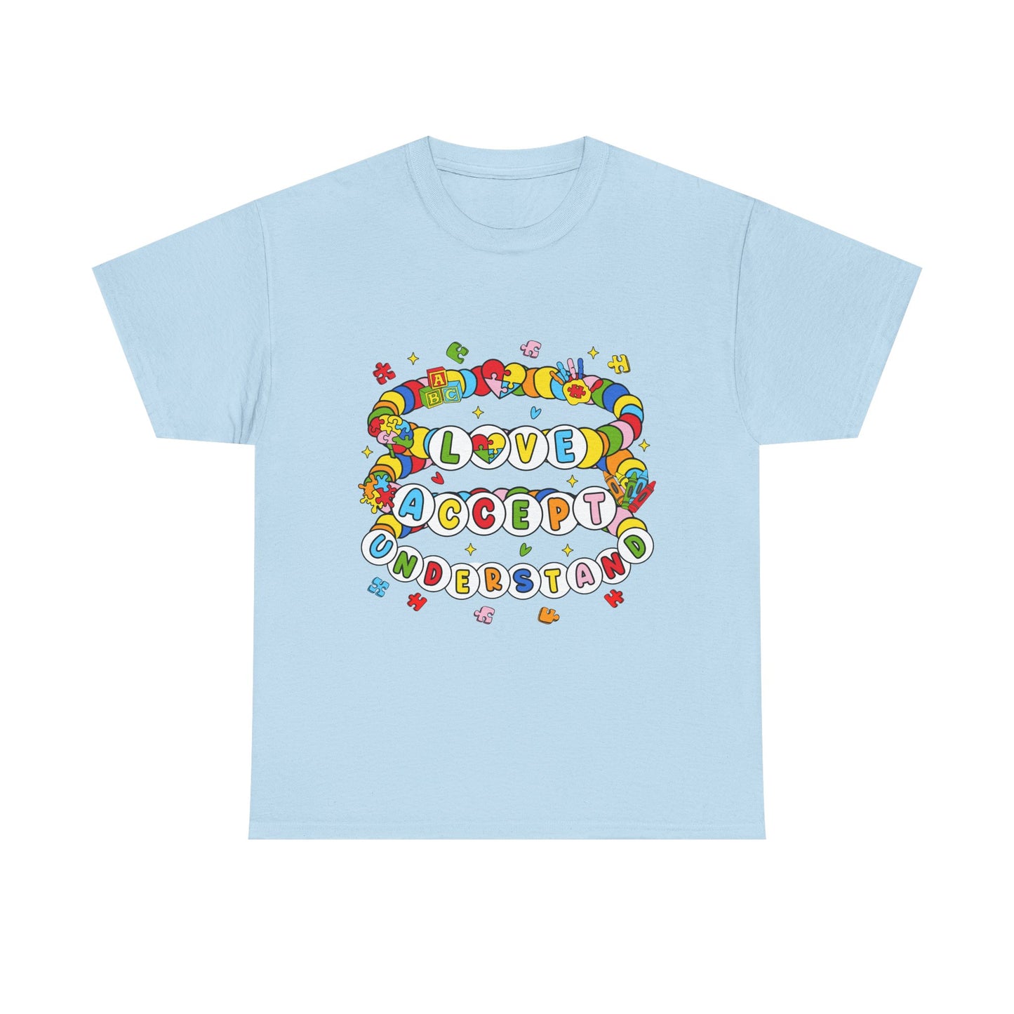 Love Accept Understand T-Shirt — Rainbow Positive Message Tee