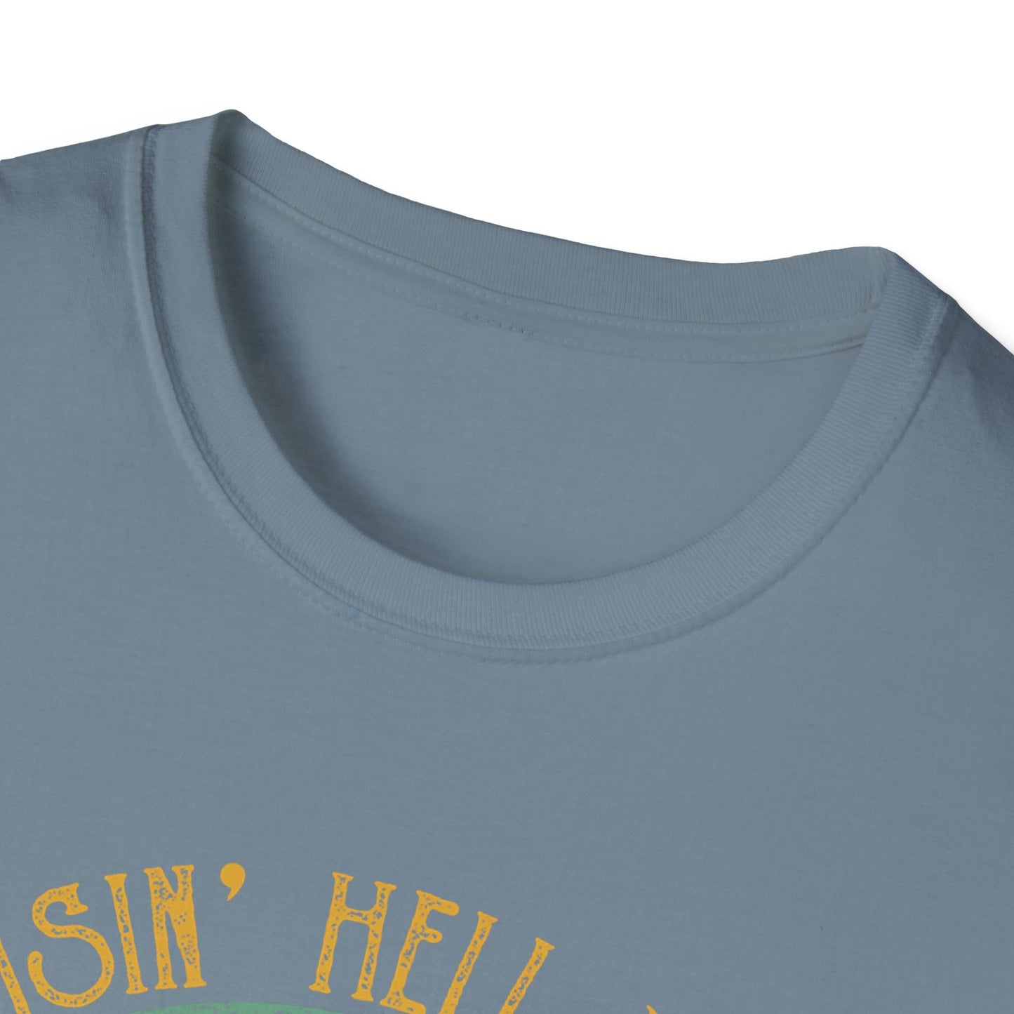 T-Shirt — Raisin' Hell With The Hippies And The Cowboys Vintage Skull Graphic