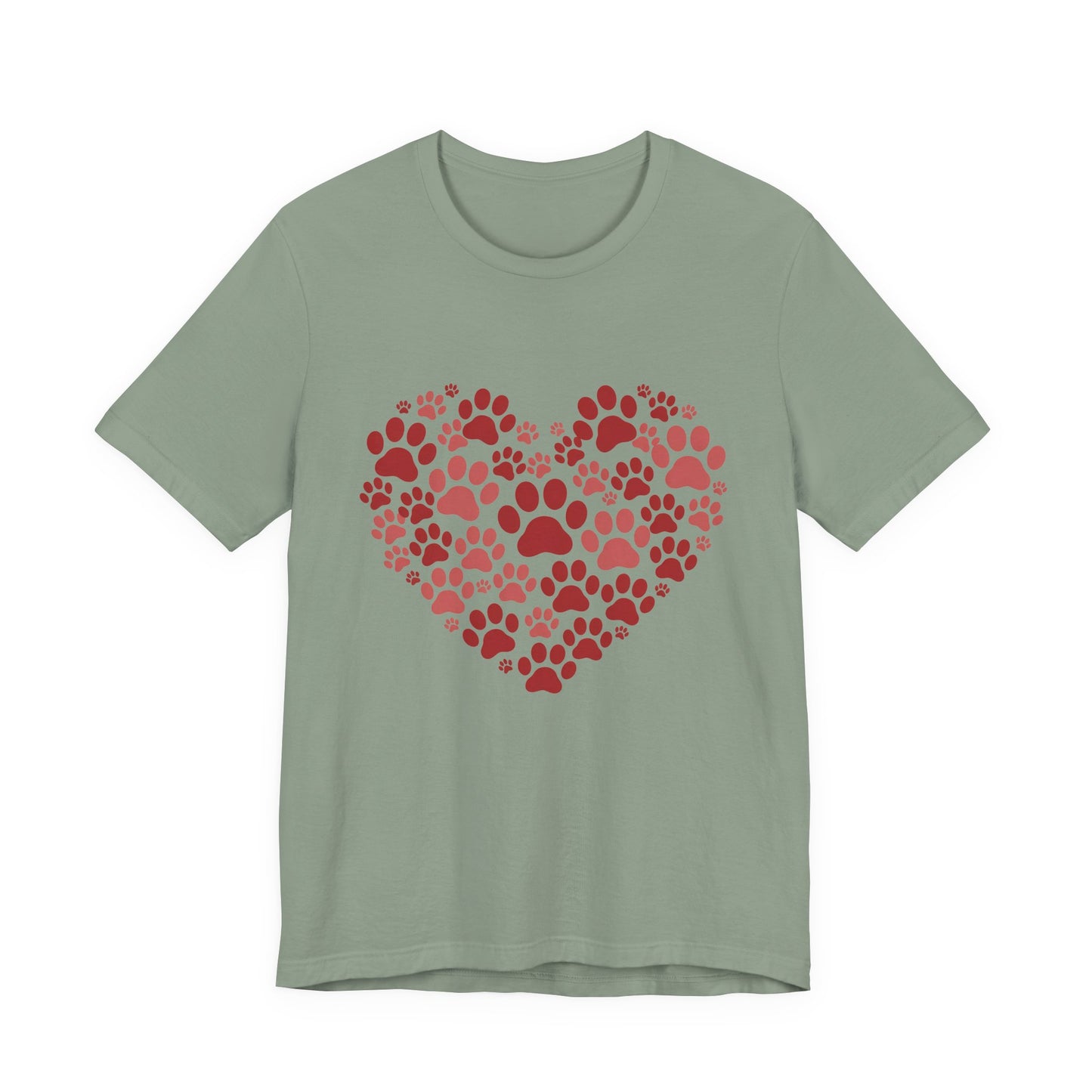 Heart Paw Print T-Shirt — Dog Lover Valentine Tee