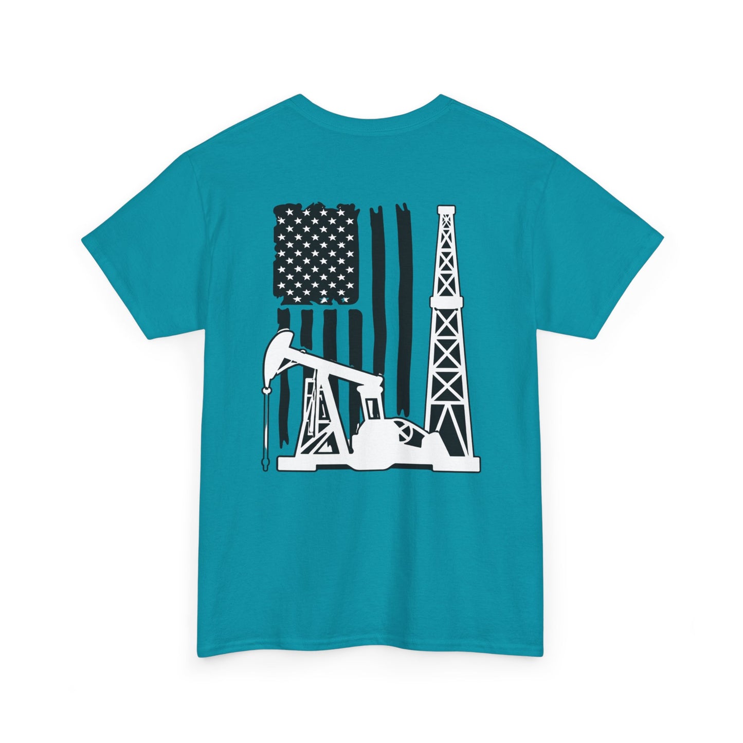 Oilfield Flag Tee — American Oil Rig Graphic T-Shirt