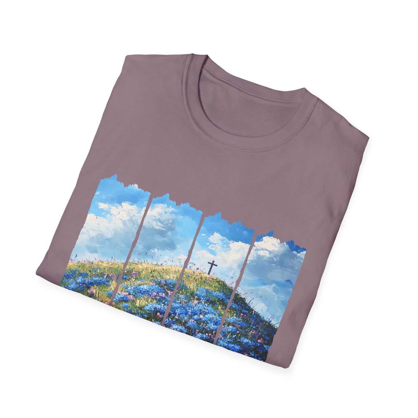 Resurrection Cross Landscape T‑Shirt — Christian Easter Faith Tee