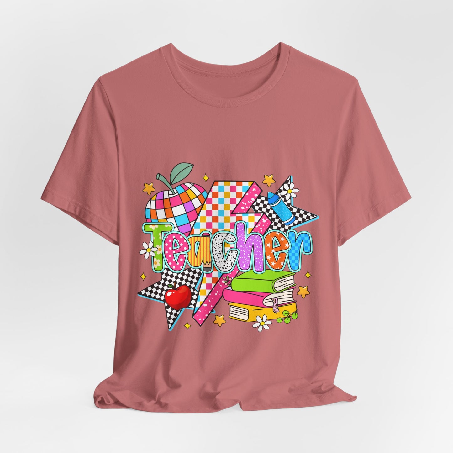 Teacher Colorful Doodle Graphic Tee — Back to School Gift for Teachers