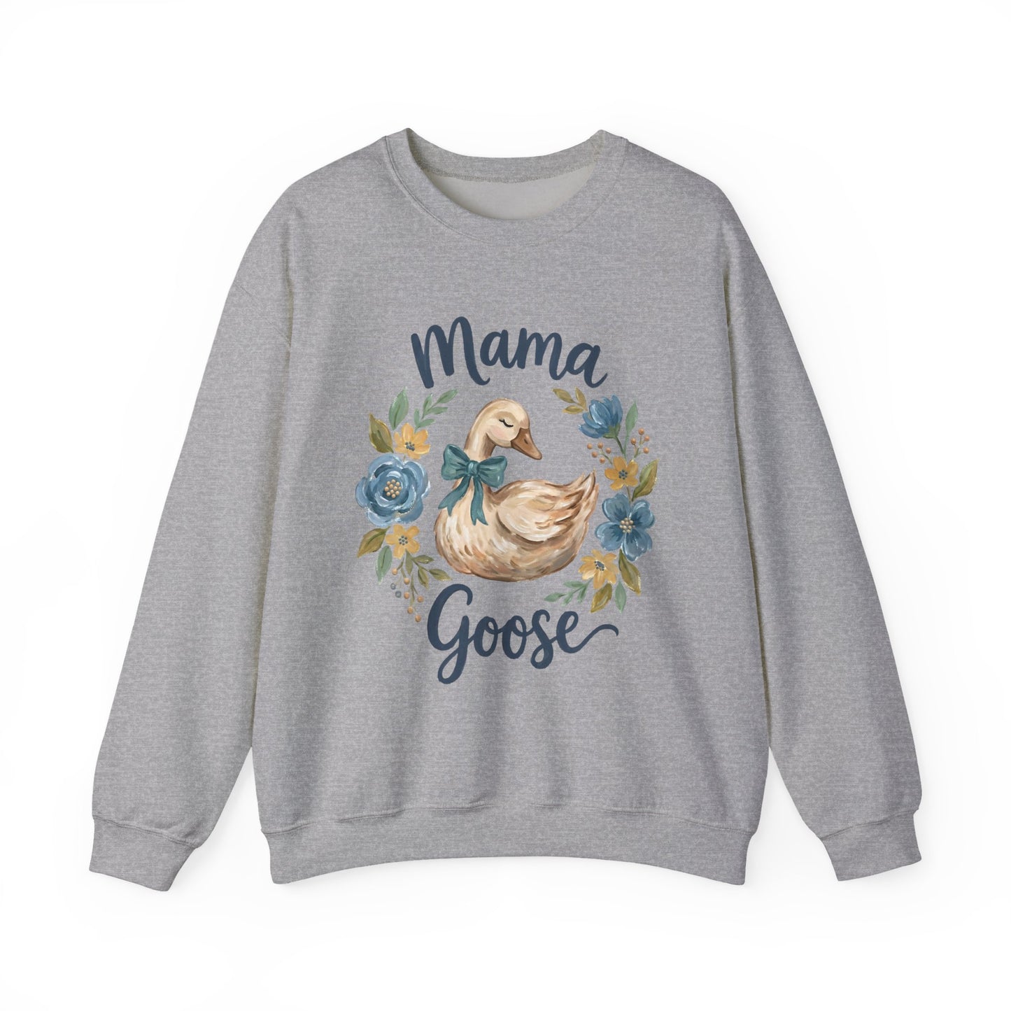 Mama Goose Crewneck Sweatshirt – Floral Duckling Mom Cozy Pullover