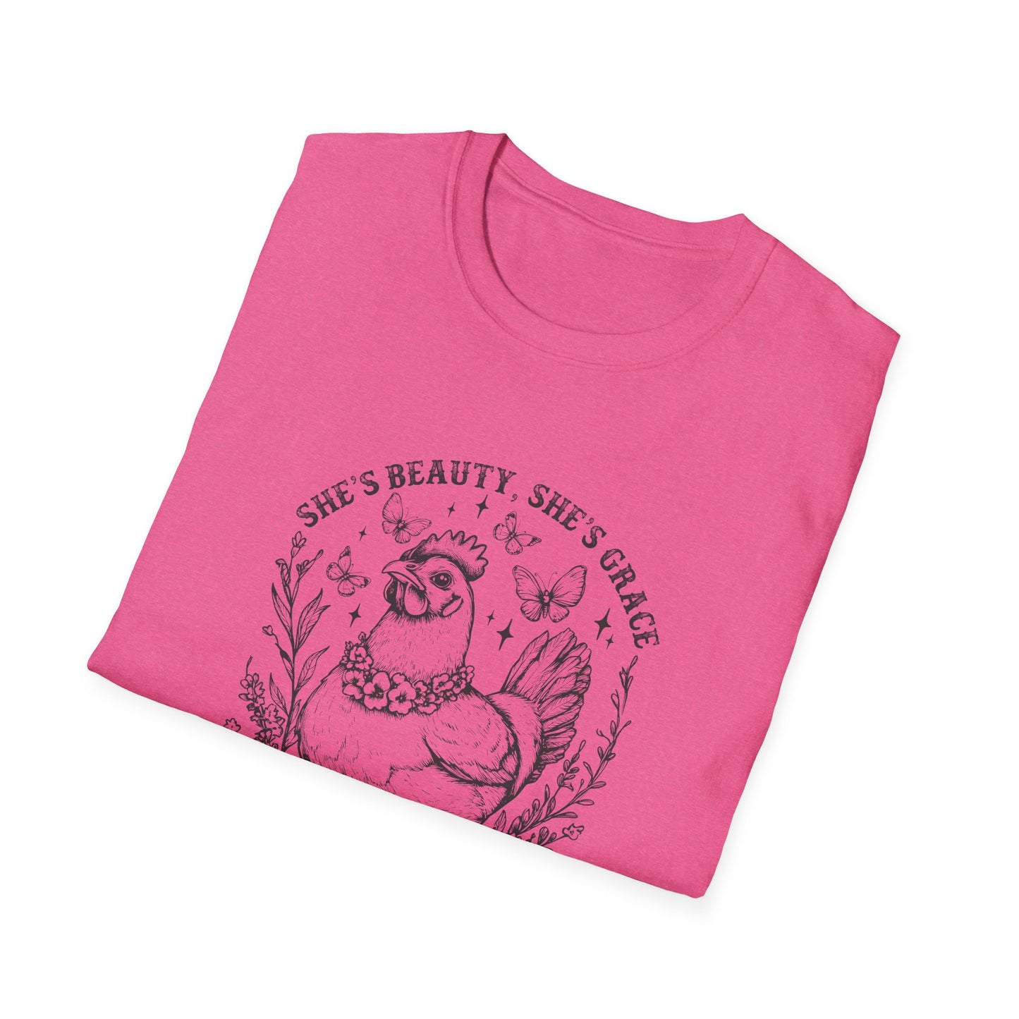 She'll Peck You In The Face Chicken T-Shirt – Funny Farmyard Hen Graphic Tee