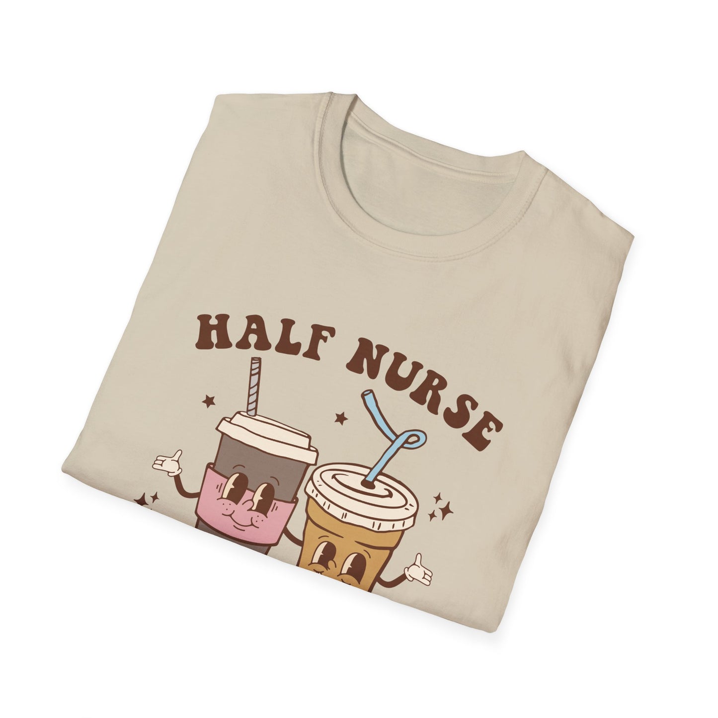 Half nurse half coffeeUnisex Softstyle T-Shirt