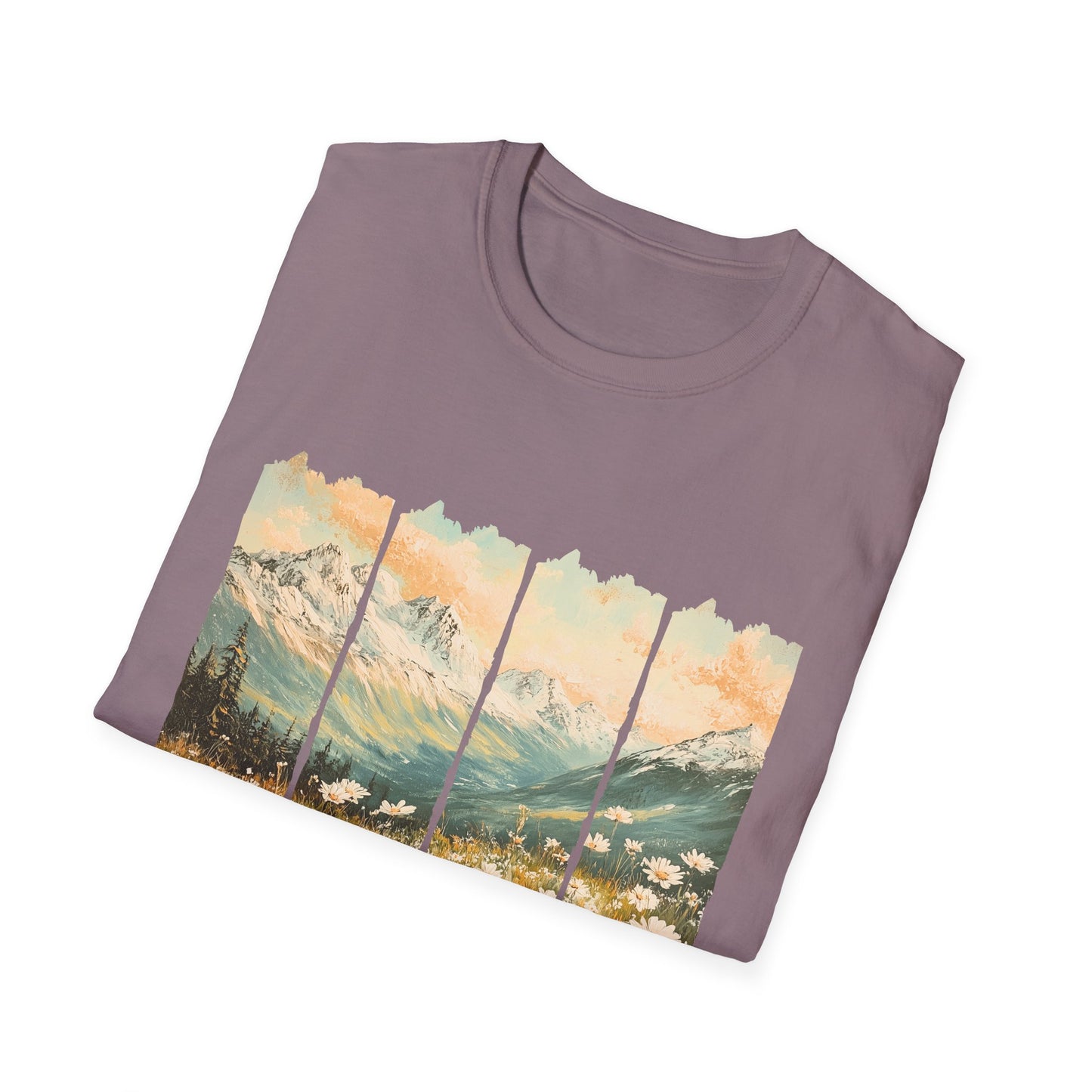 Mountain Meadow Vintage Graphic T-Shirt — Live Wild Scenic Nature Tee