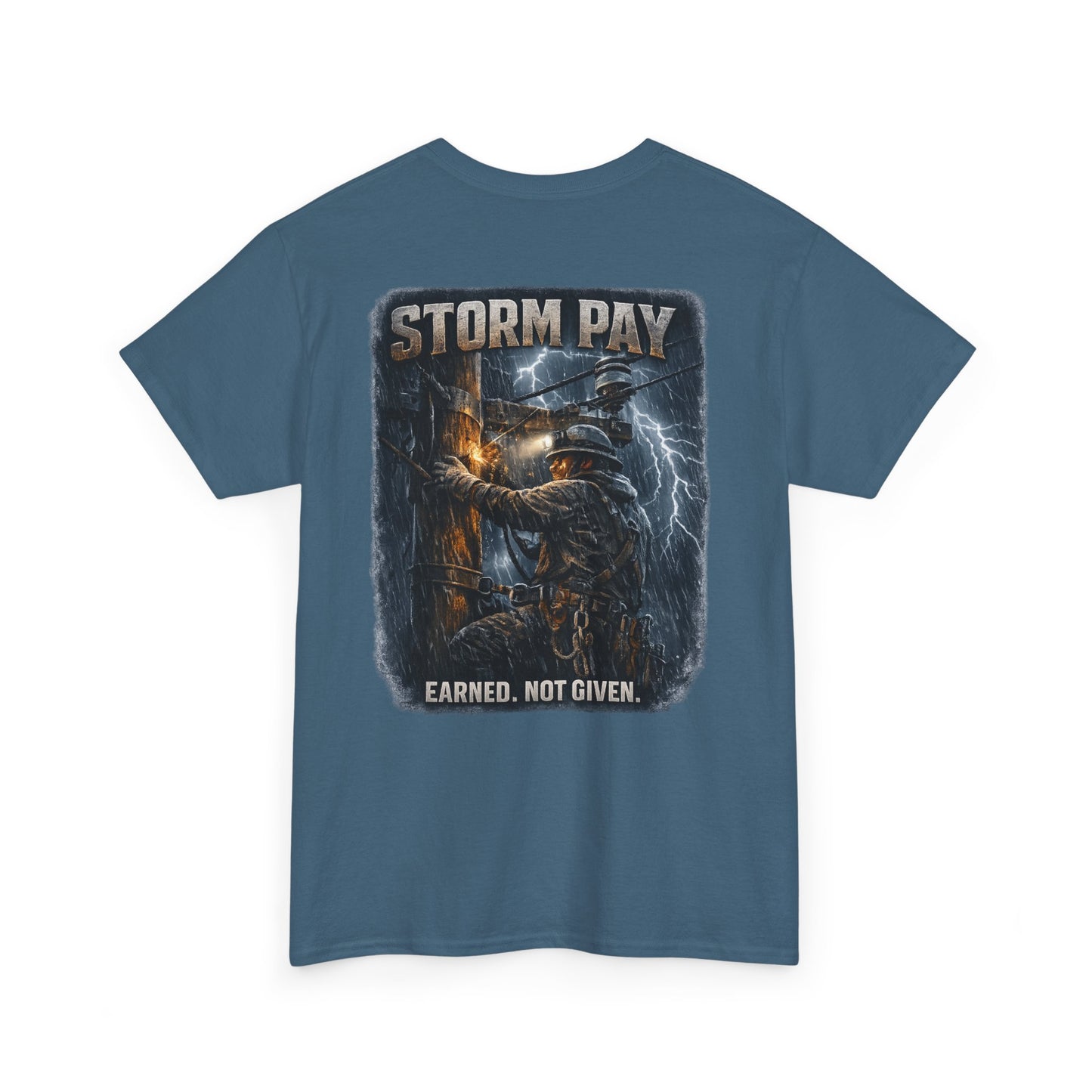 Lineman-Storm Pay Unisex Heavy Cotton Tee