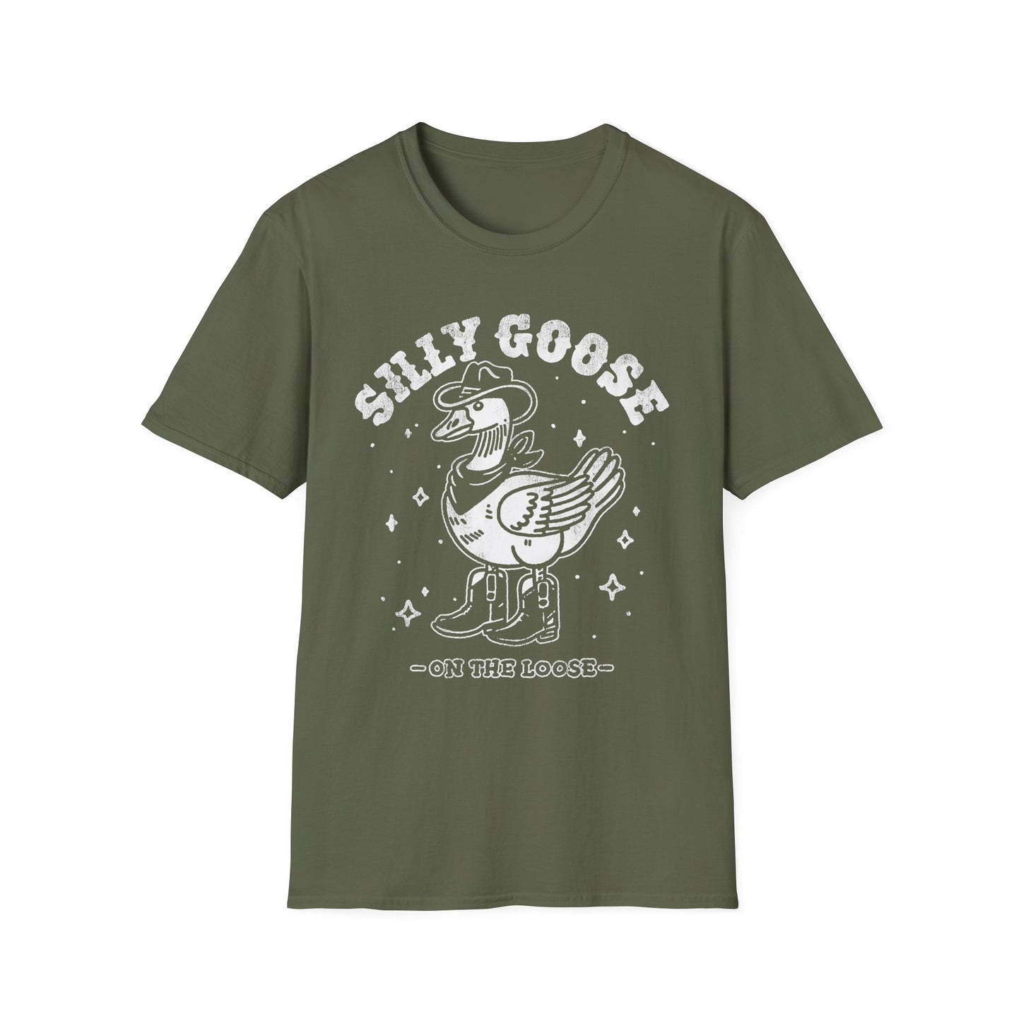 Silly Goose T-Shirt — Retro Cartoon Goose 'On the Loose' Graphic Tee