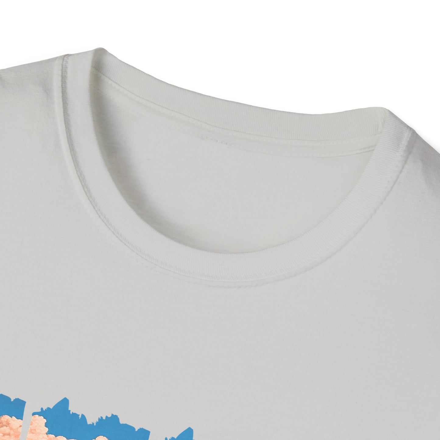 Scenic Meadow Sunrise T-Shirt — Vintage Window Pane Mountain Landscape Tee