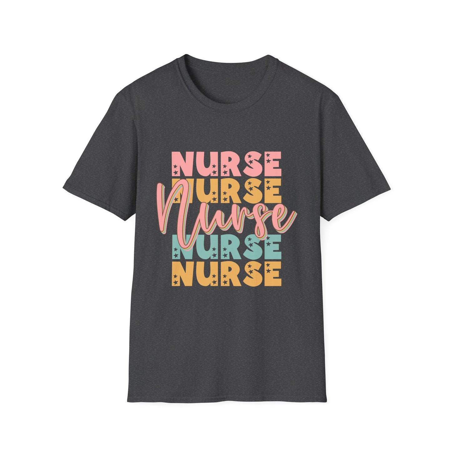 Retro Pastel “Nurse” Graphic T-Shirt — Cute Gift for Nurses, Nurse Appreciation Tee
