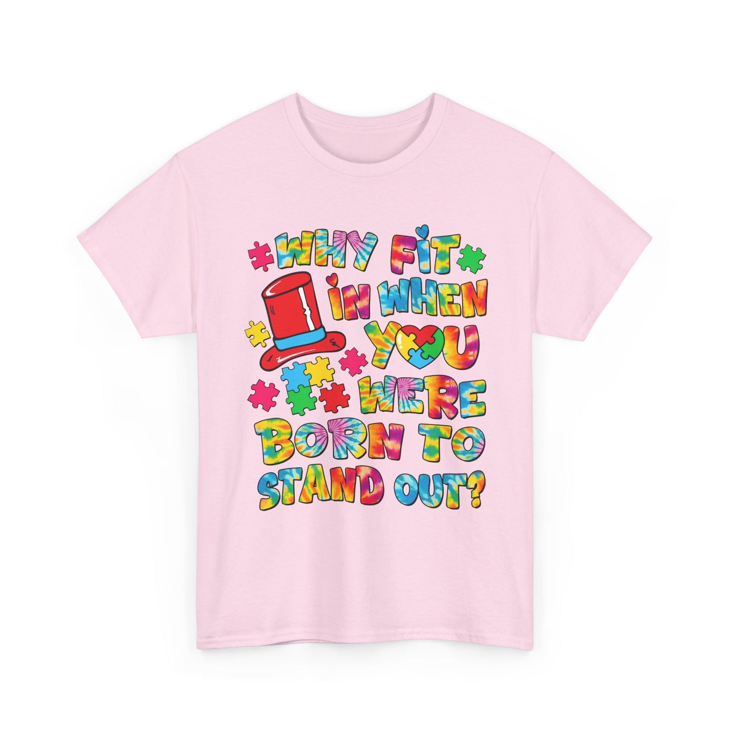 Colorful "Born to Stand Out" Graphic Tee — Retro Kids' Vibe