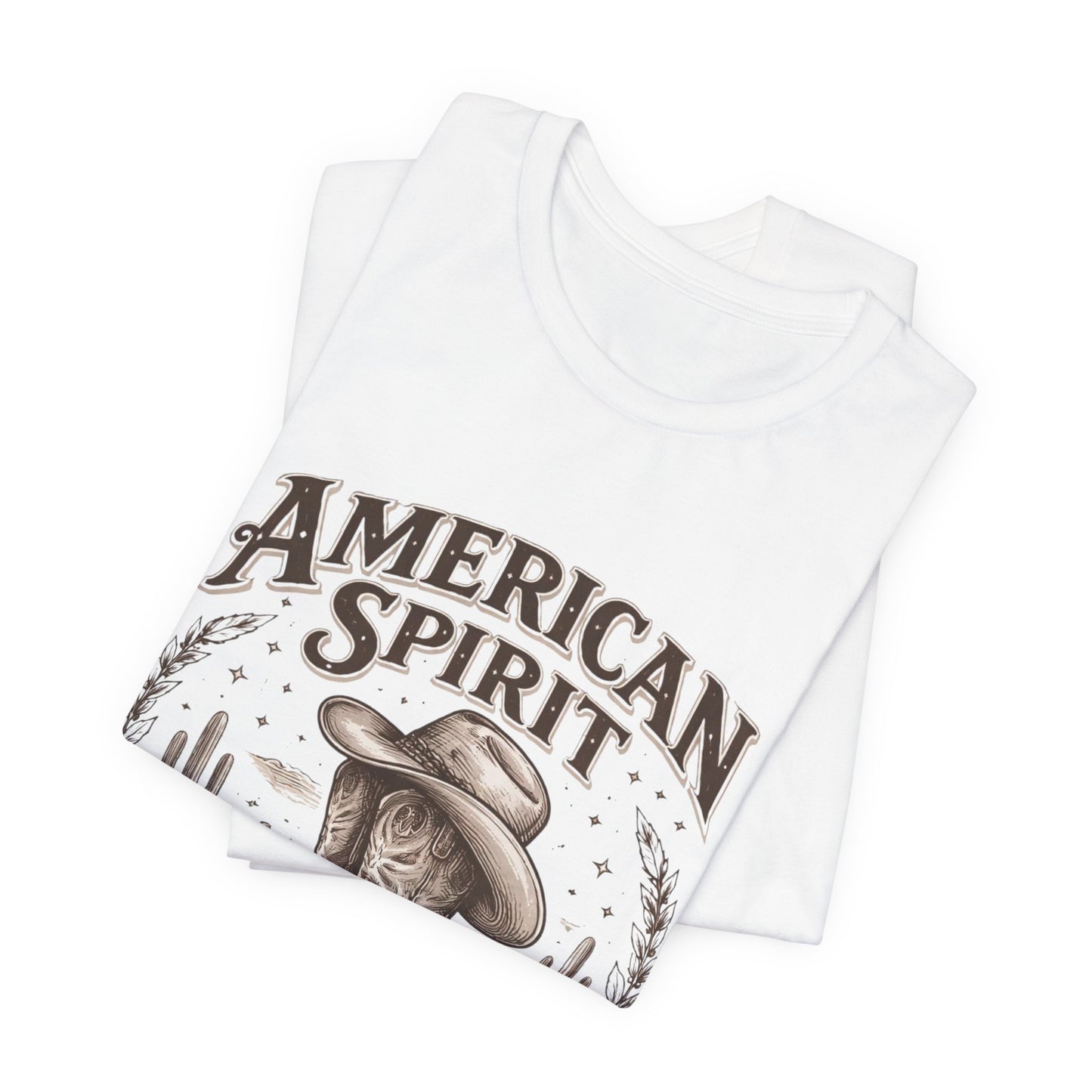 American Spirit Cowboy Tee — Western Boot & Cactus Vintage Graphic T-Shirt