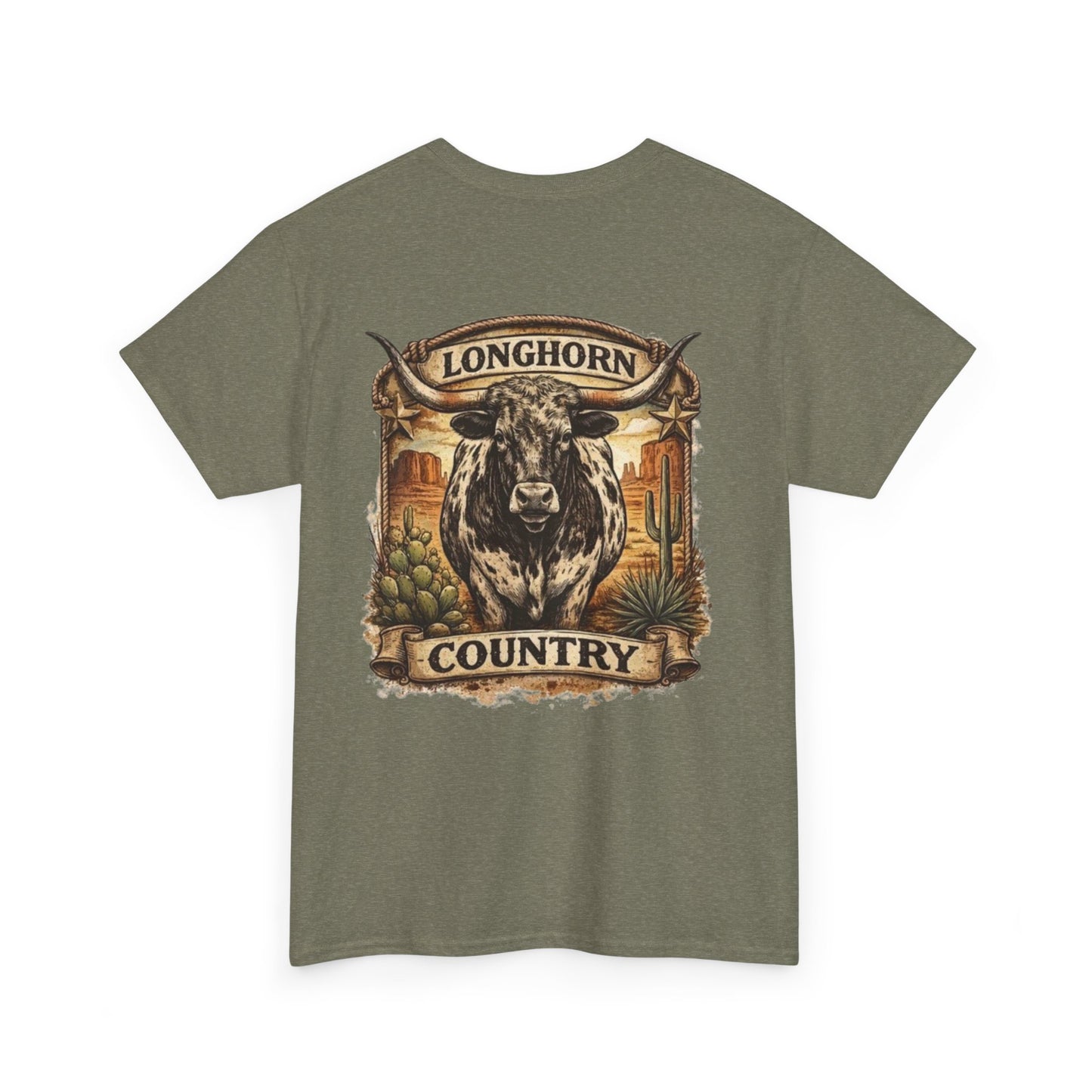 Longhorn Country Tee — Western Bull Graphic T-Shirt