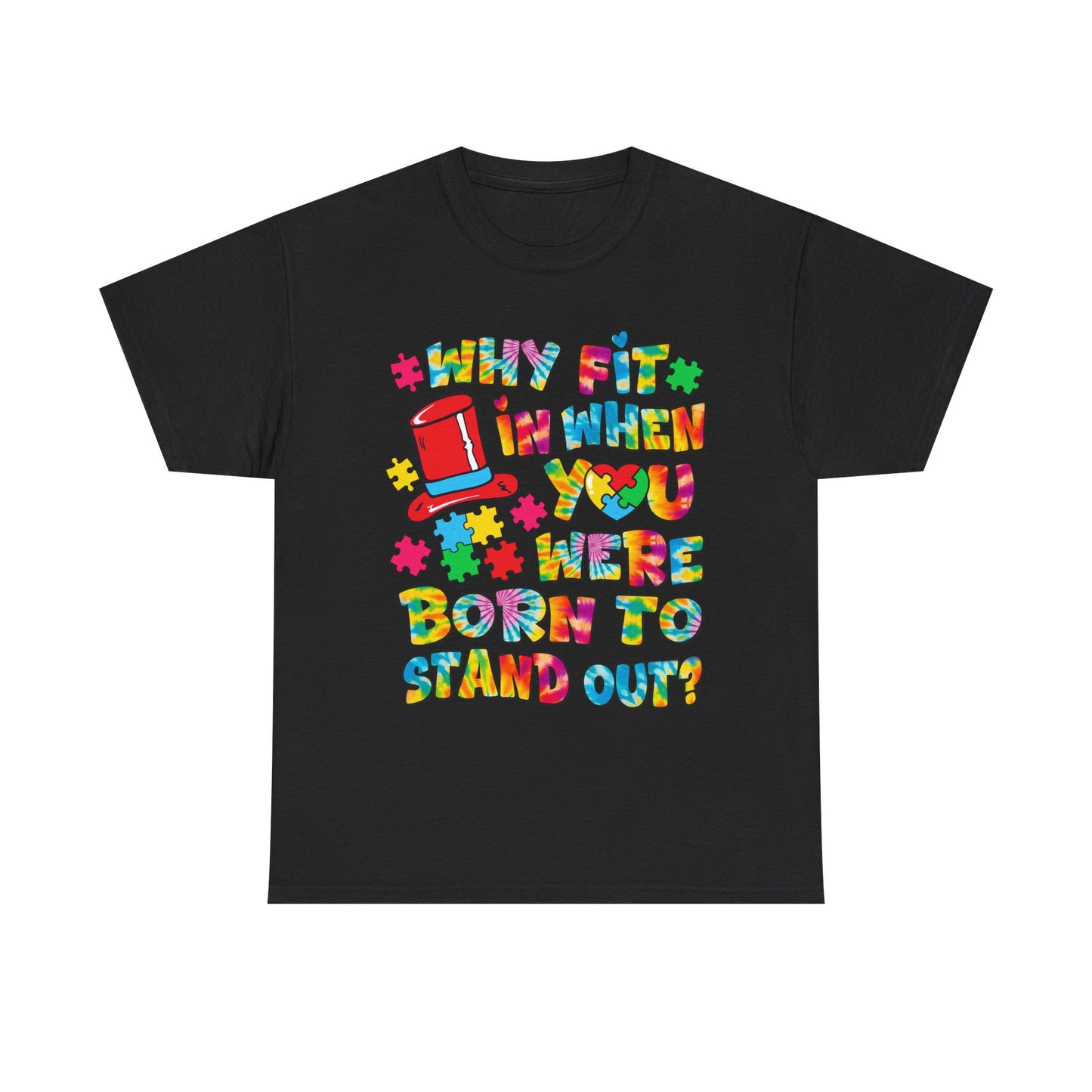 Colorful "Born to Stand Out" Graphic Tee — Retro Kids' Vibe