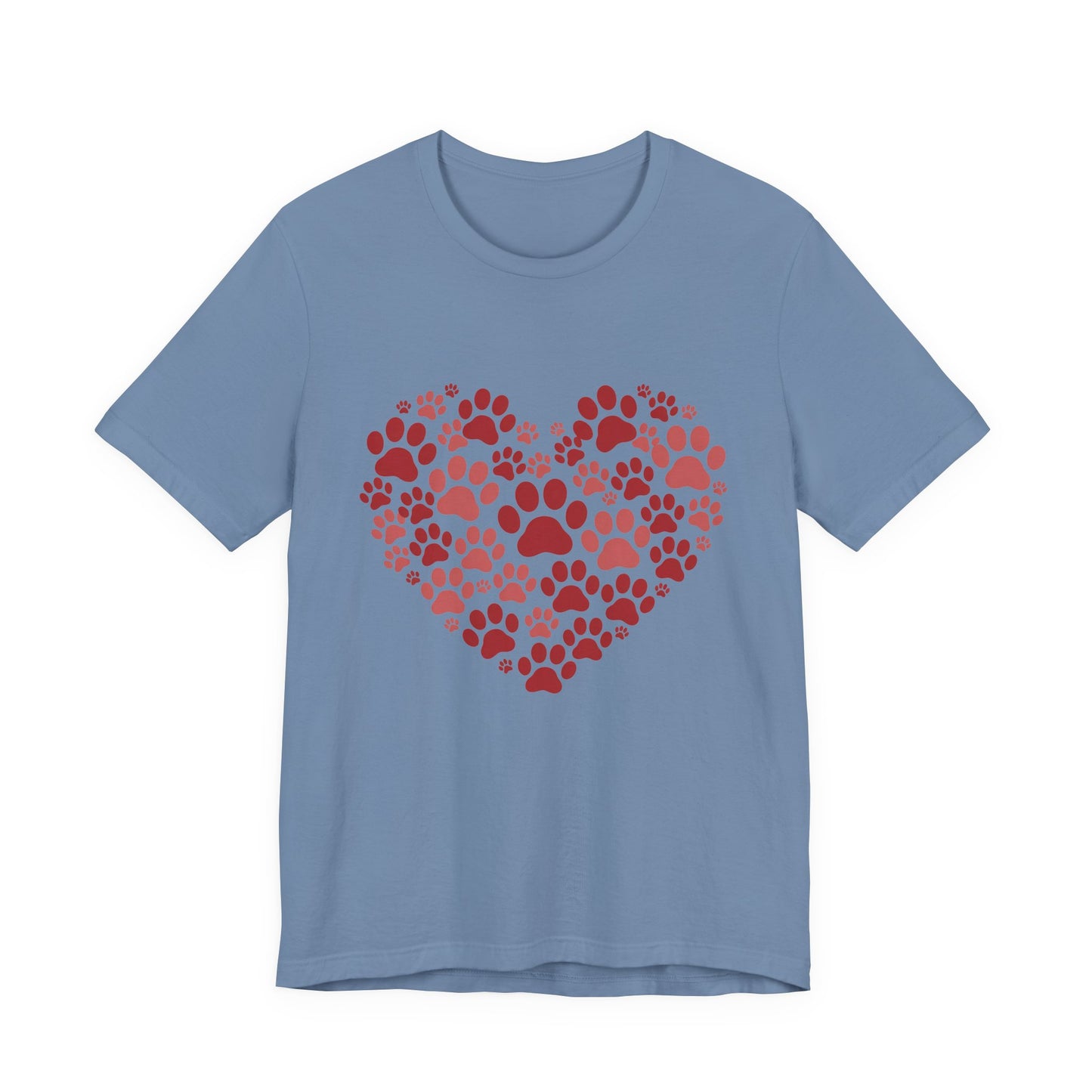 Heart Paw Print T-Shirt — Dog Lover Valentine Tee