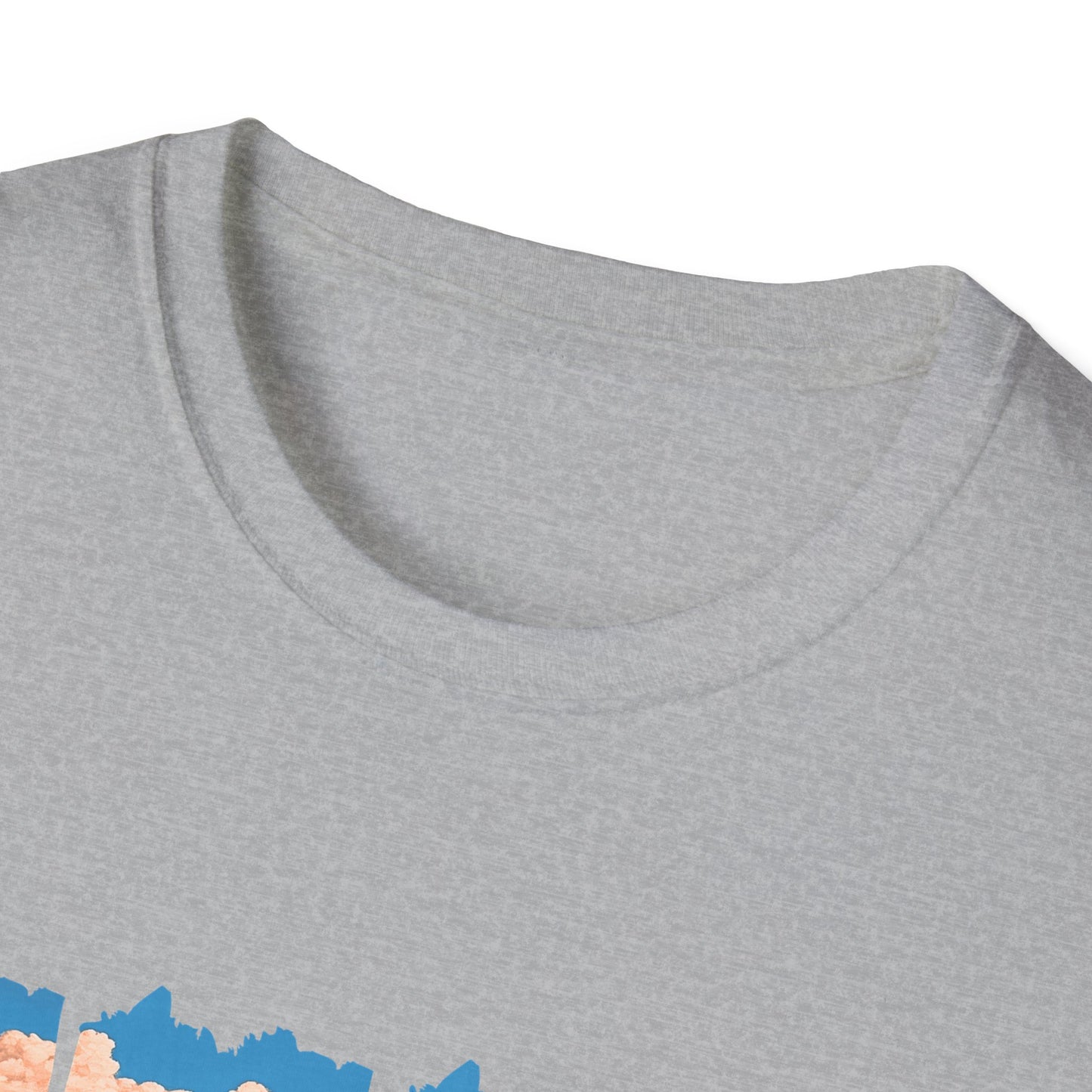 Scenic Meadow Sunrise T-Shirt — Vintage Window Pane Mountain Landscape Tee