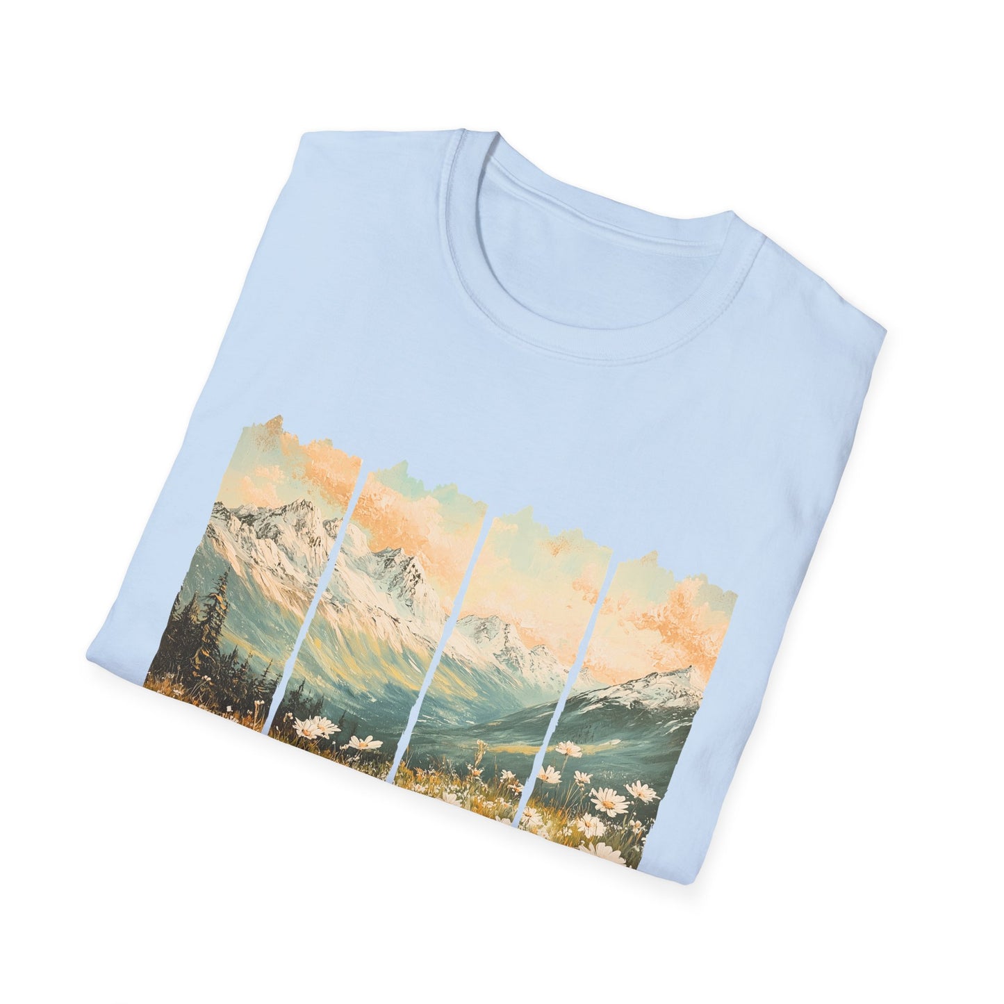 Mountain Meadow Vintage Graphic T-Shirt — Live Wild Scenic Nature Tee