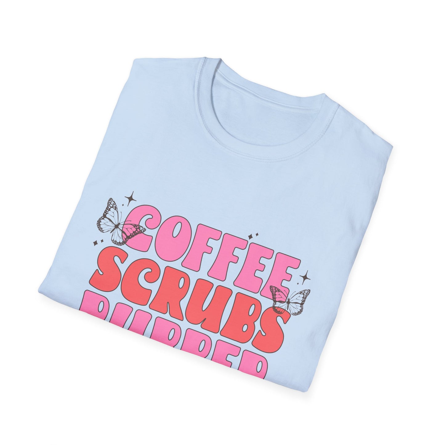 Coffee Scrubs Rubber Gloves T-Shirt — Cute Nurse/Healthcare Graphic Tee