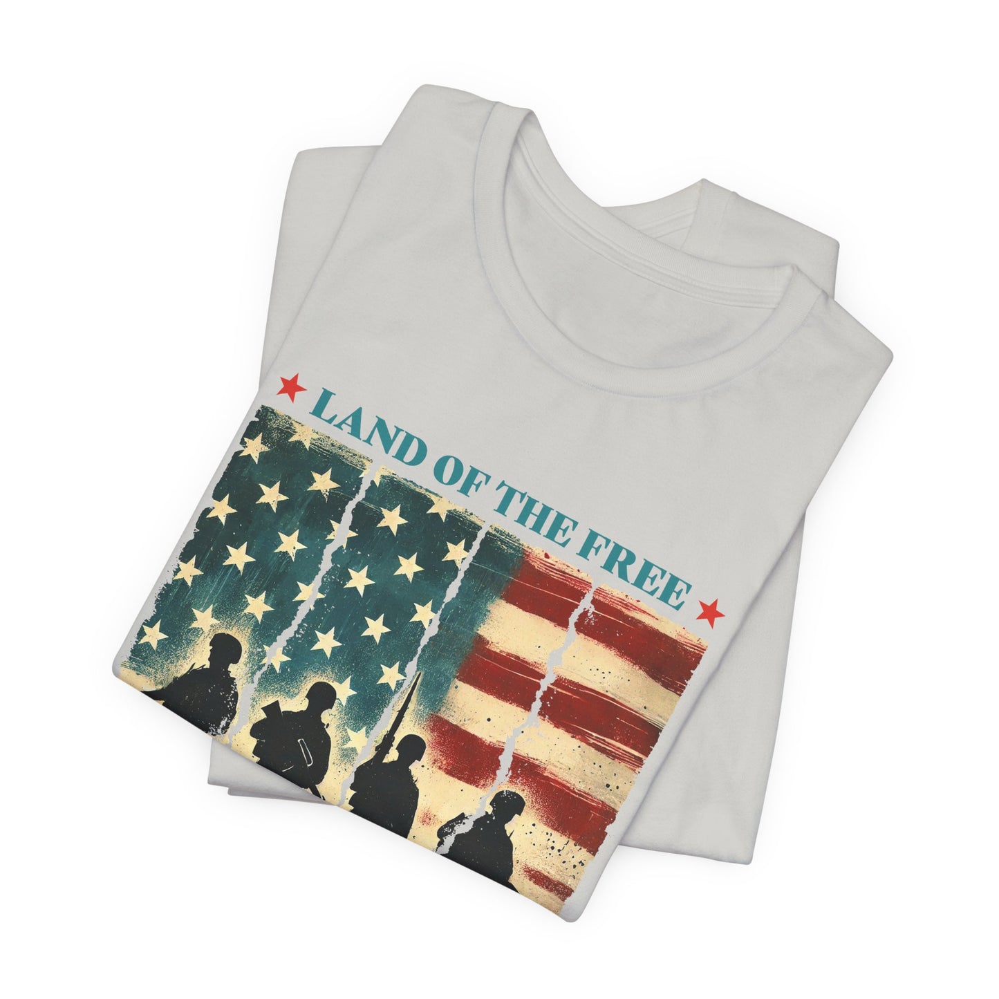 Patriotic 'Land of the Free, Because of the Brave' T-Shirt