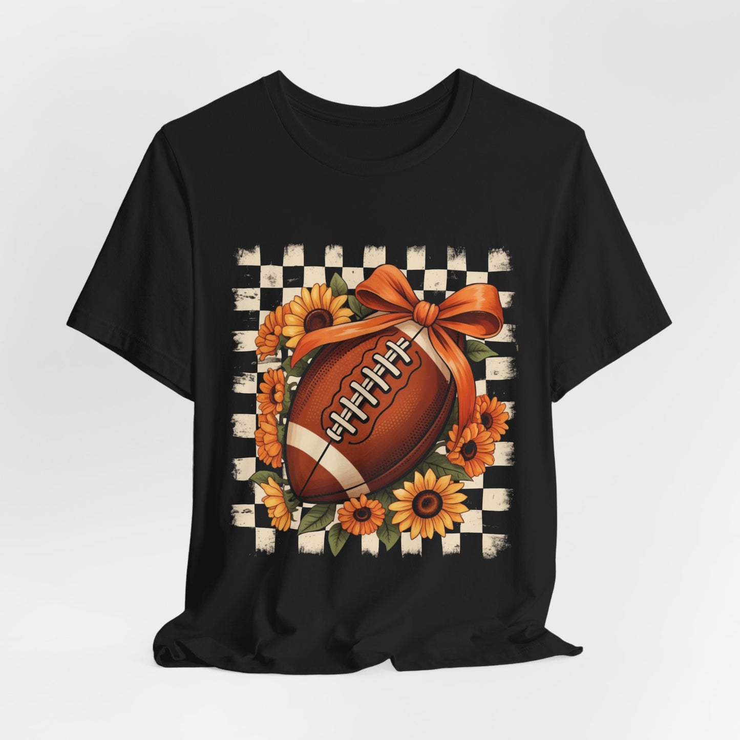 Football Sunflower Tee — Fall Game Day Shirt