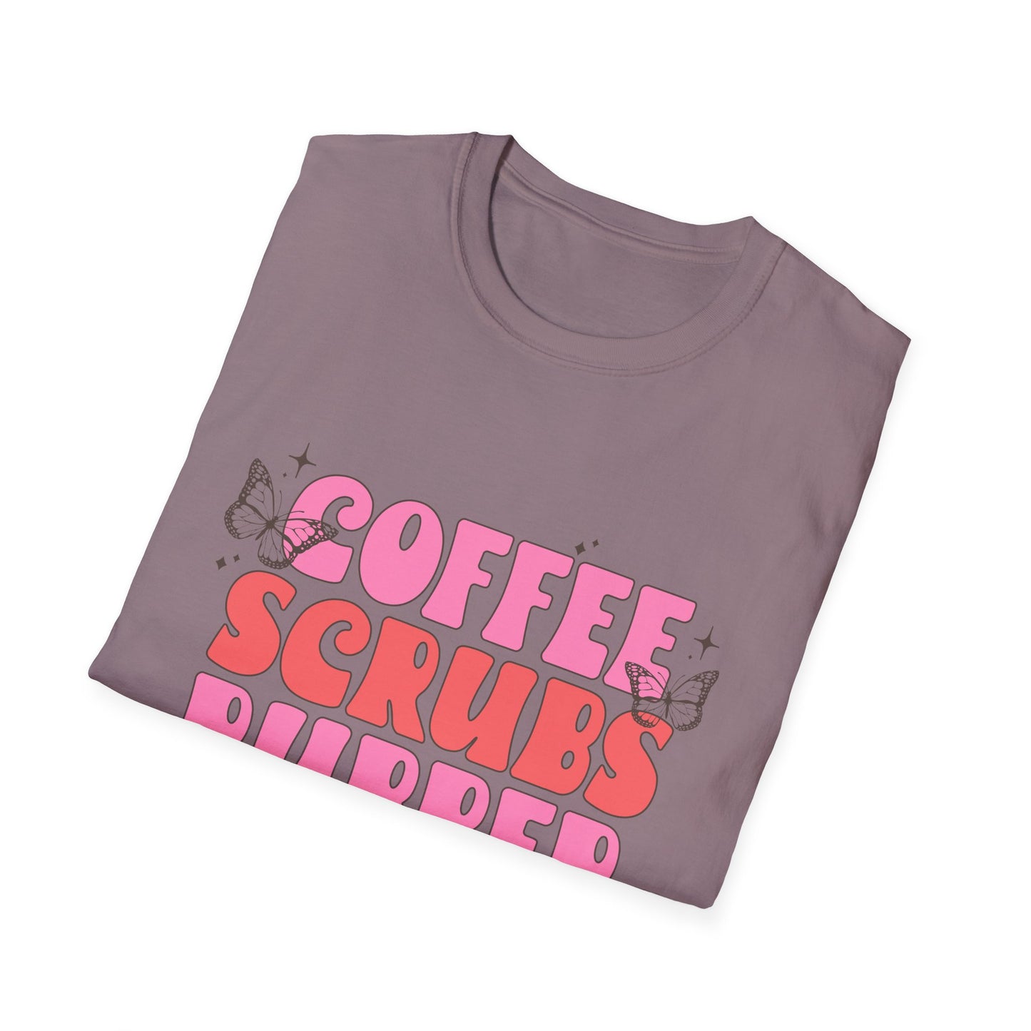 Coffee Scrubs Rubber Gloves T-Shirt — Cute Nurse/Healthcare Graphic Tee