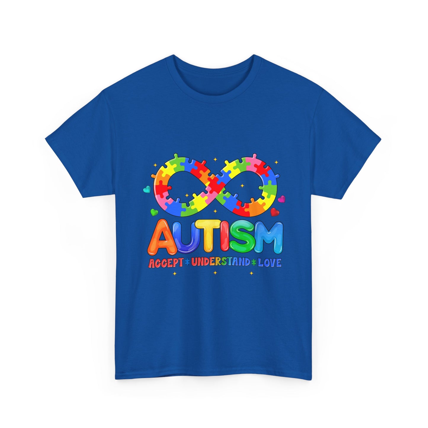 Autism Awareness Puzzle Infinity T-Shirt — Accept Understand Love