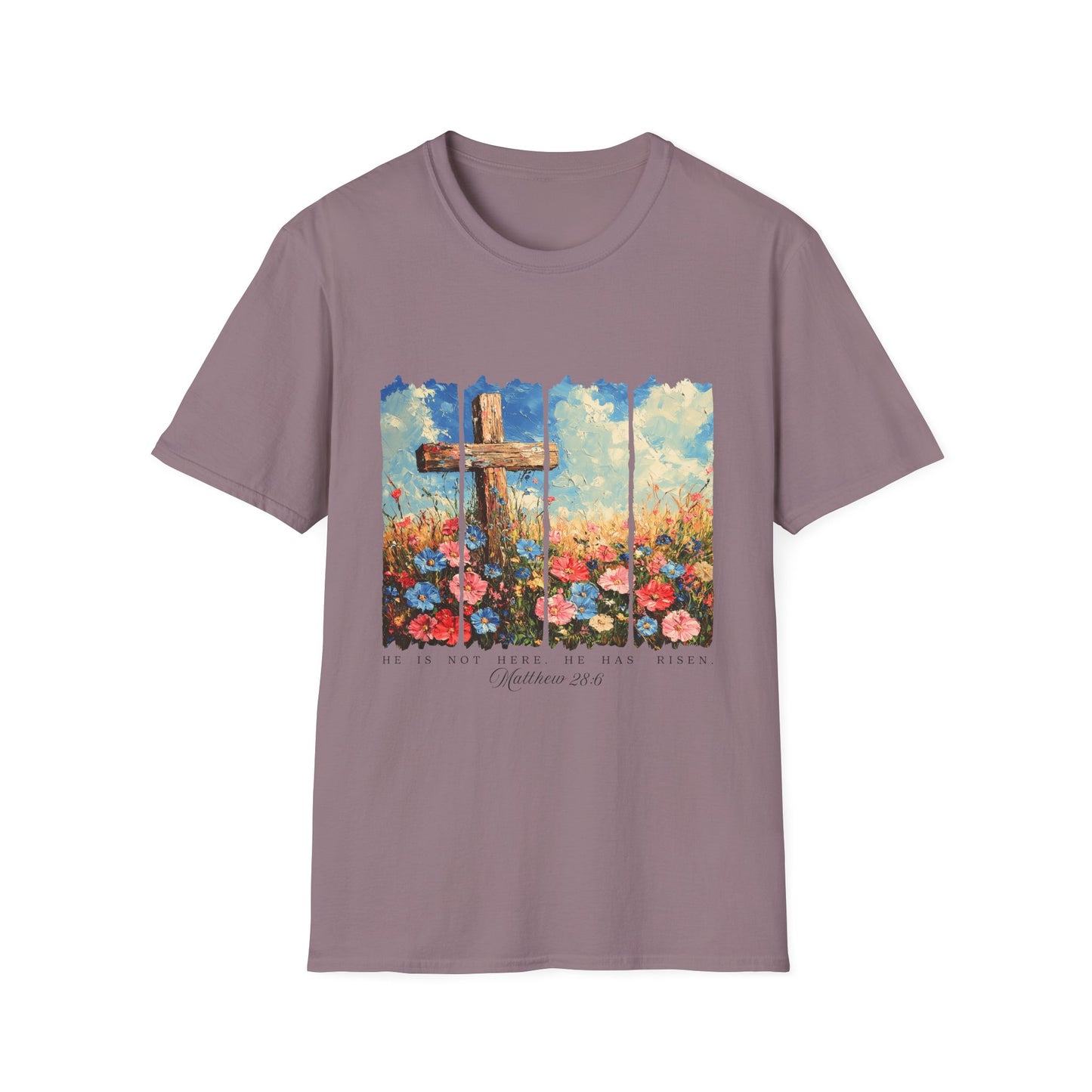 Cross and Flowers T-Shirt – Christian Faith Floral Graphic Tee (Acts 2:37)