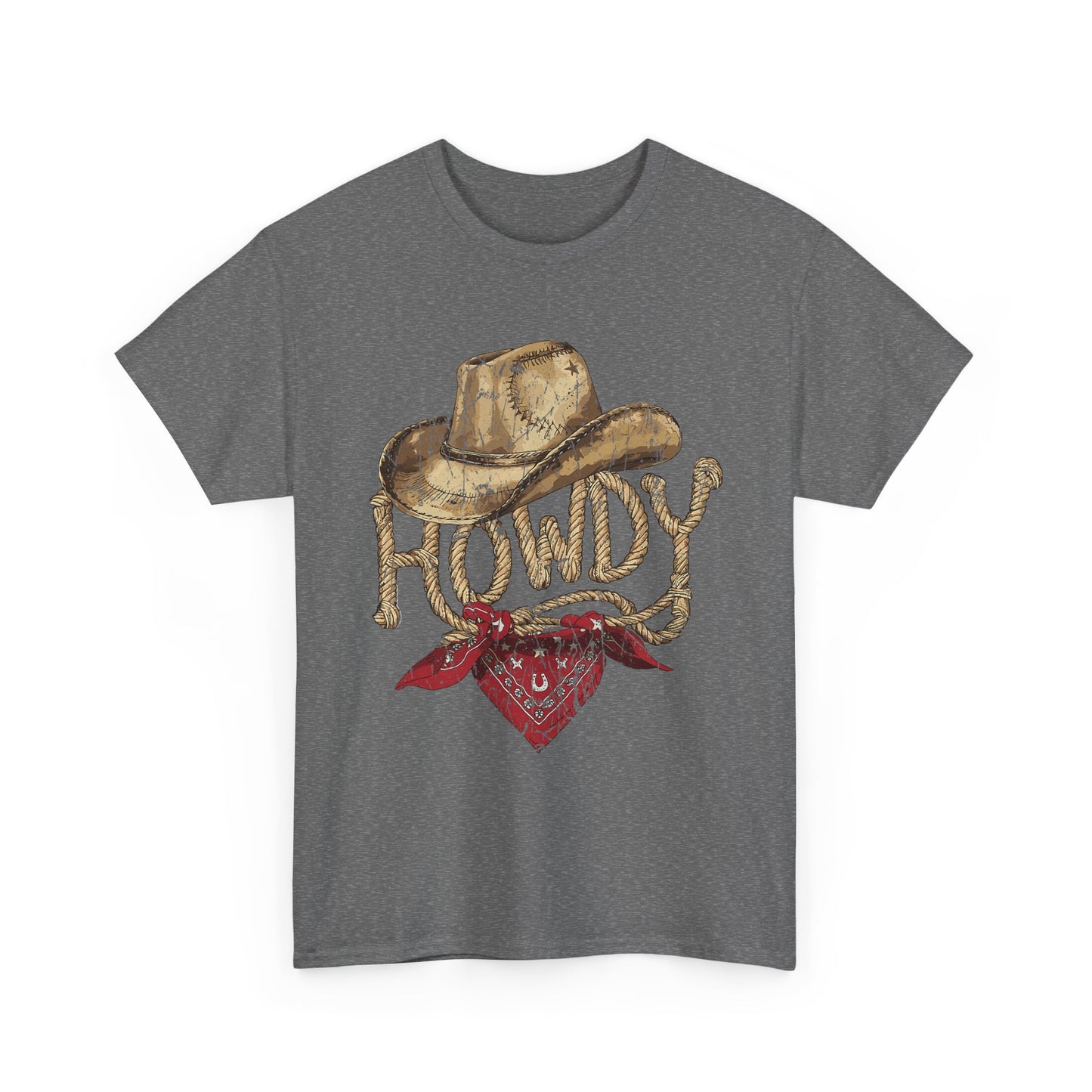Howdy Cowboy Tee — Vintage Western Hat & Bandana Graphic