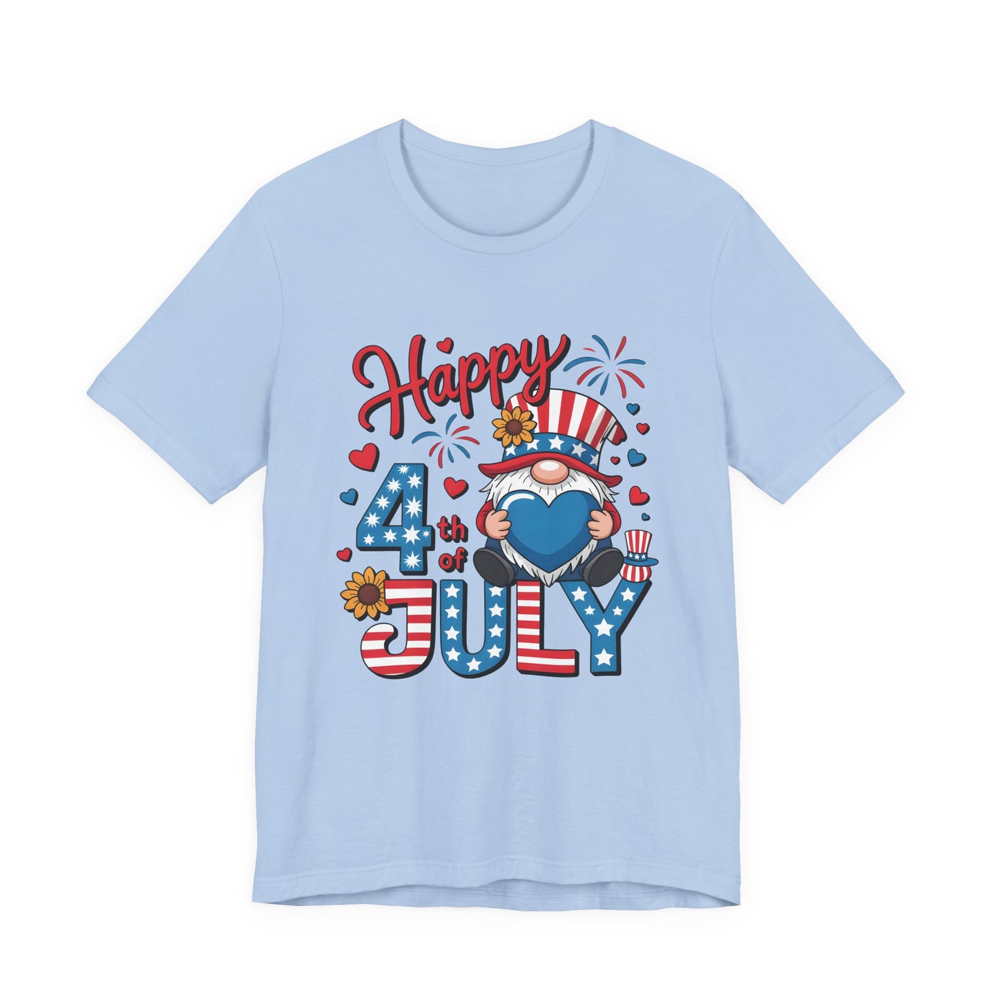 4th of July Gnome T-Shirt – Happy 4th of July Patriotic Tee