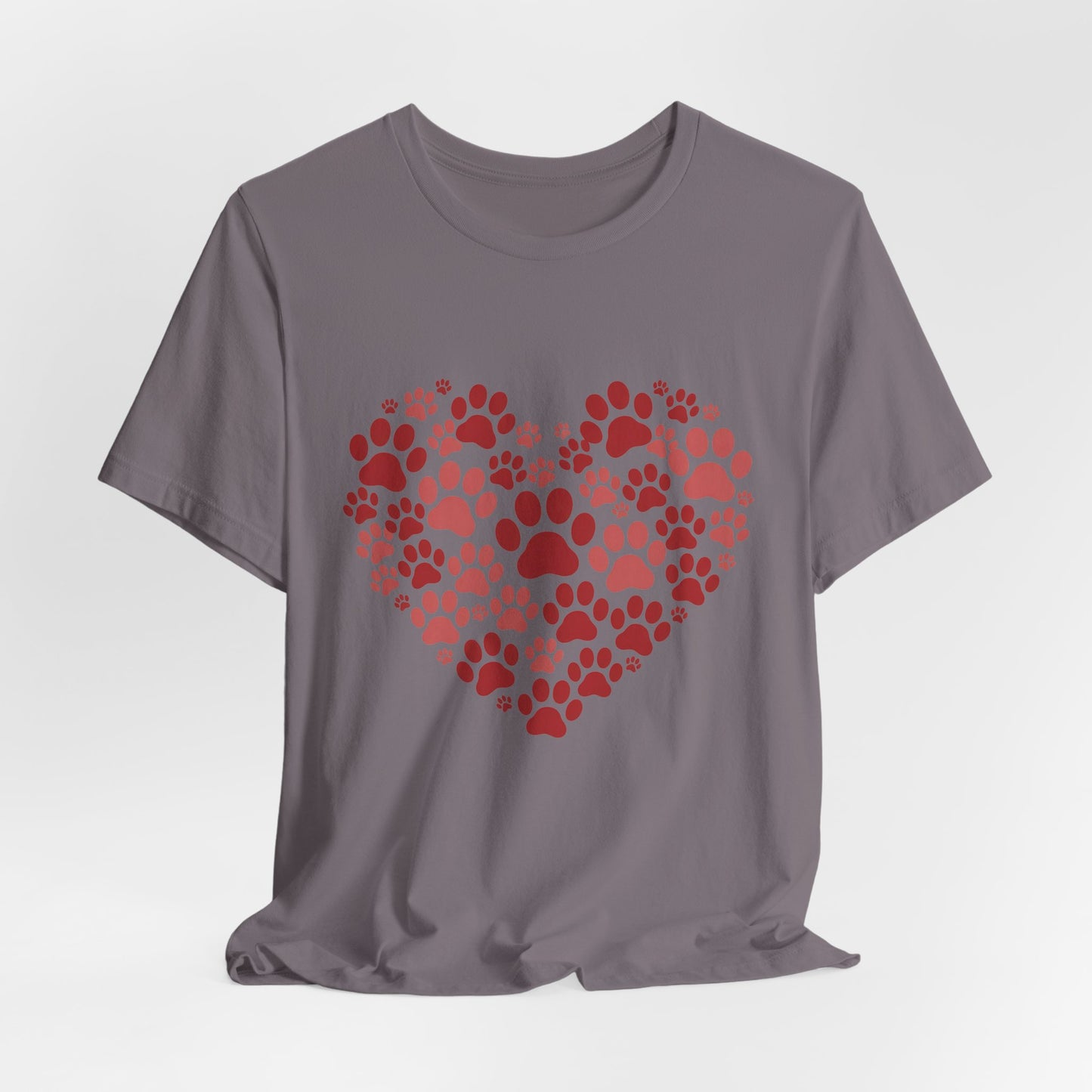 Heart Paw Print T-Shirt — Dog Lover Valentine Tee