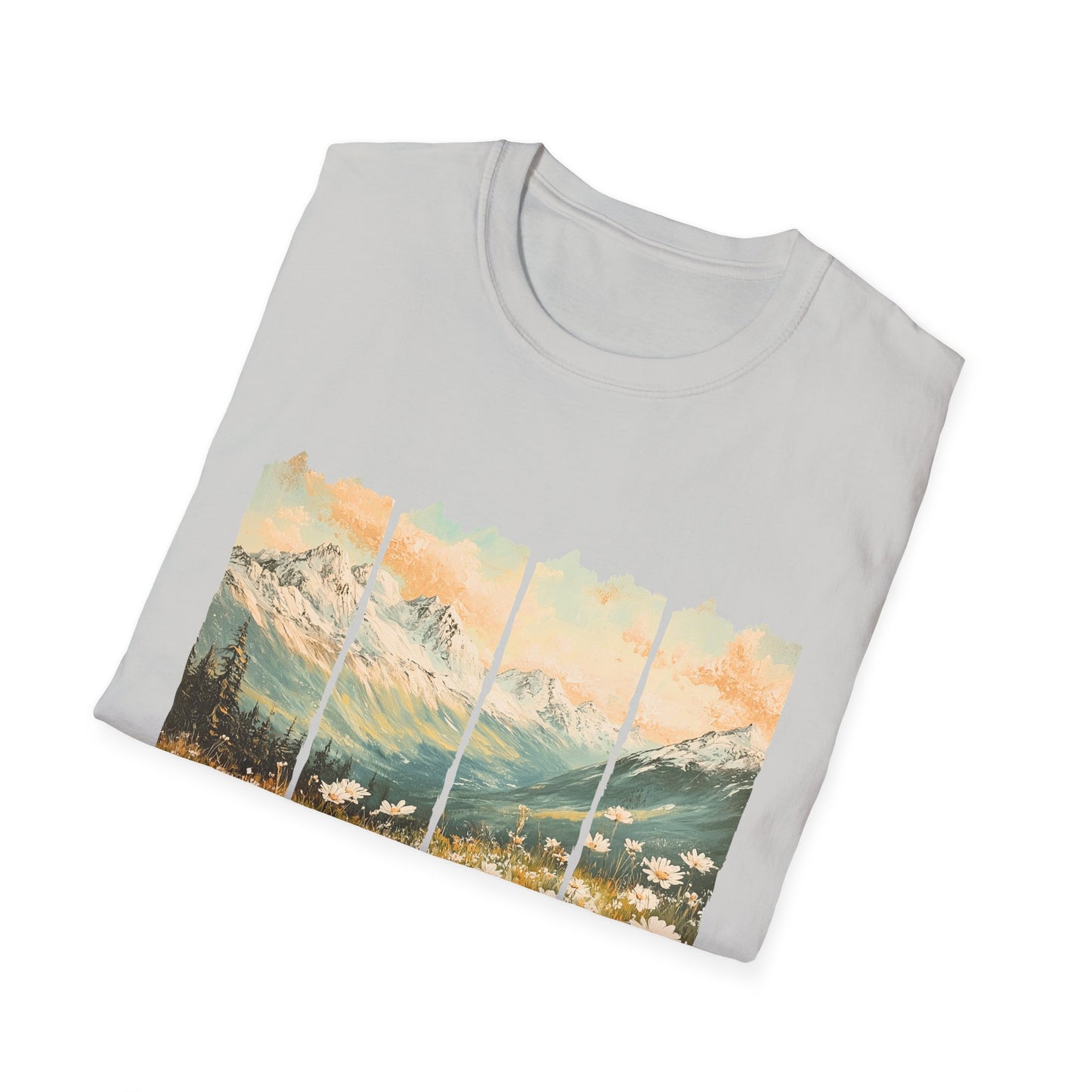 Mountain Meadow Vintage Graphic T-Shirt — Live Wild Scenic Nature Tee