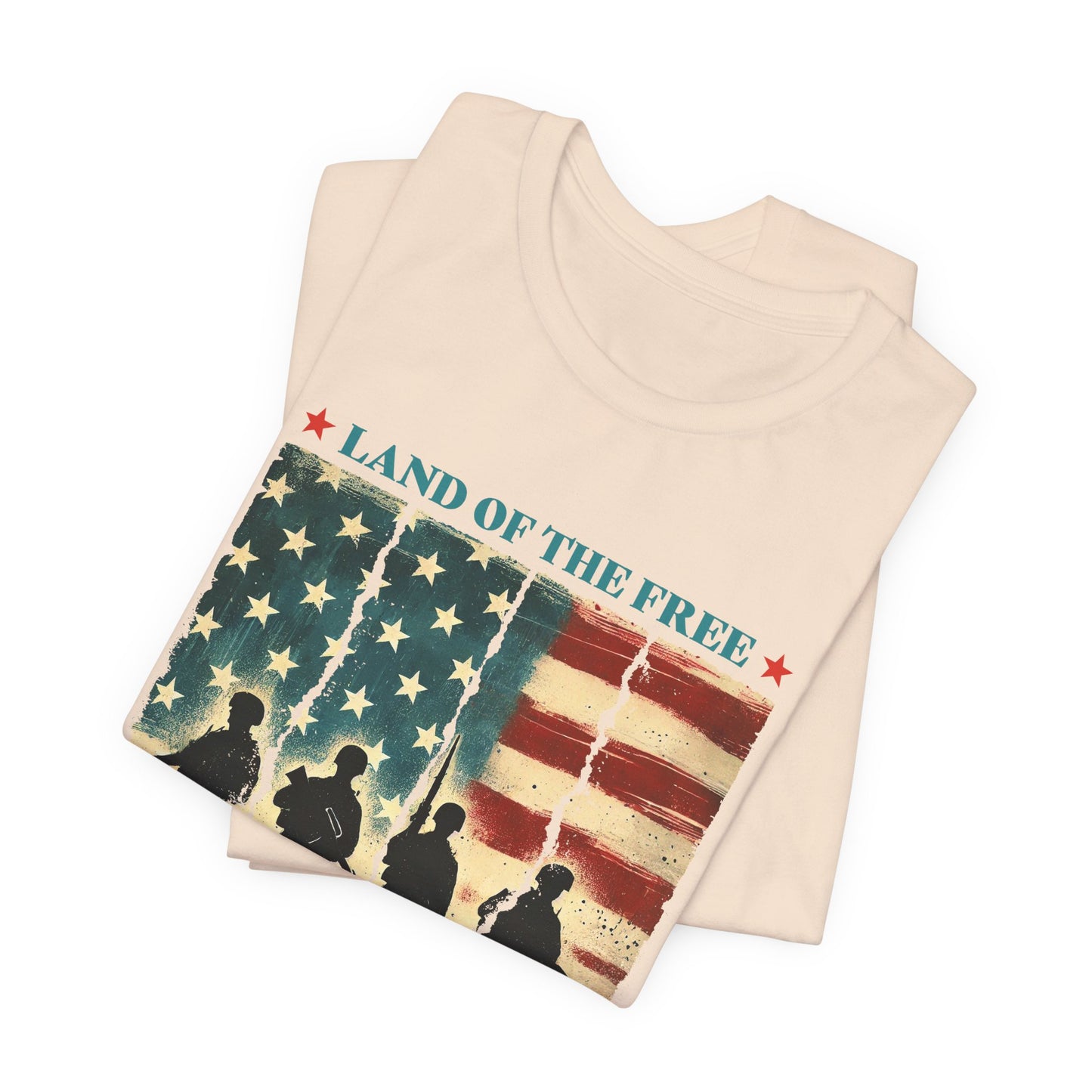 Patriotic 'Land of the Free, Because of the Brave' T-Shirt
