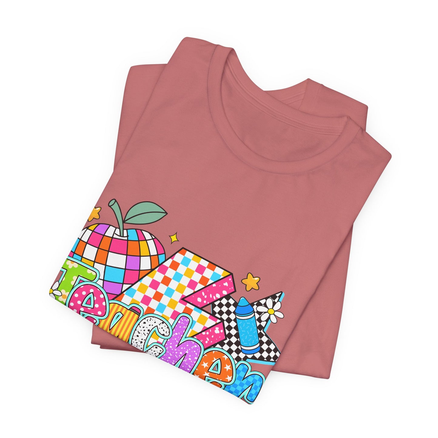 Teacher Colorful Doodle Graphic Tee — Back to School Gift for Teachers
