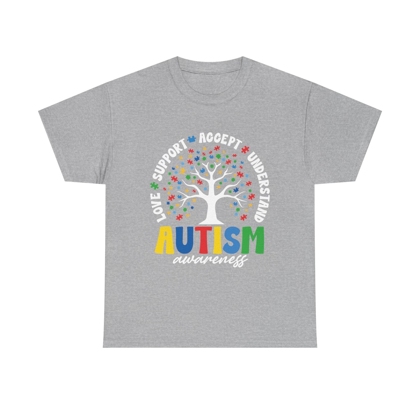 Autism Awareness T-Shirt – Colorful Puzzle Stars Tee