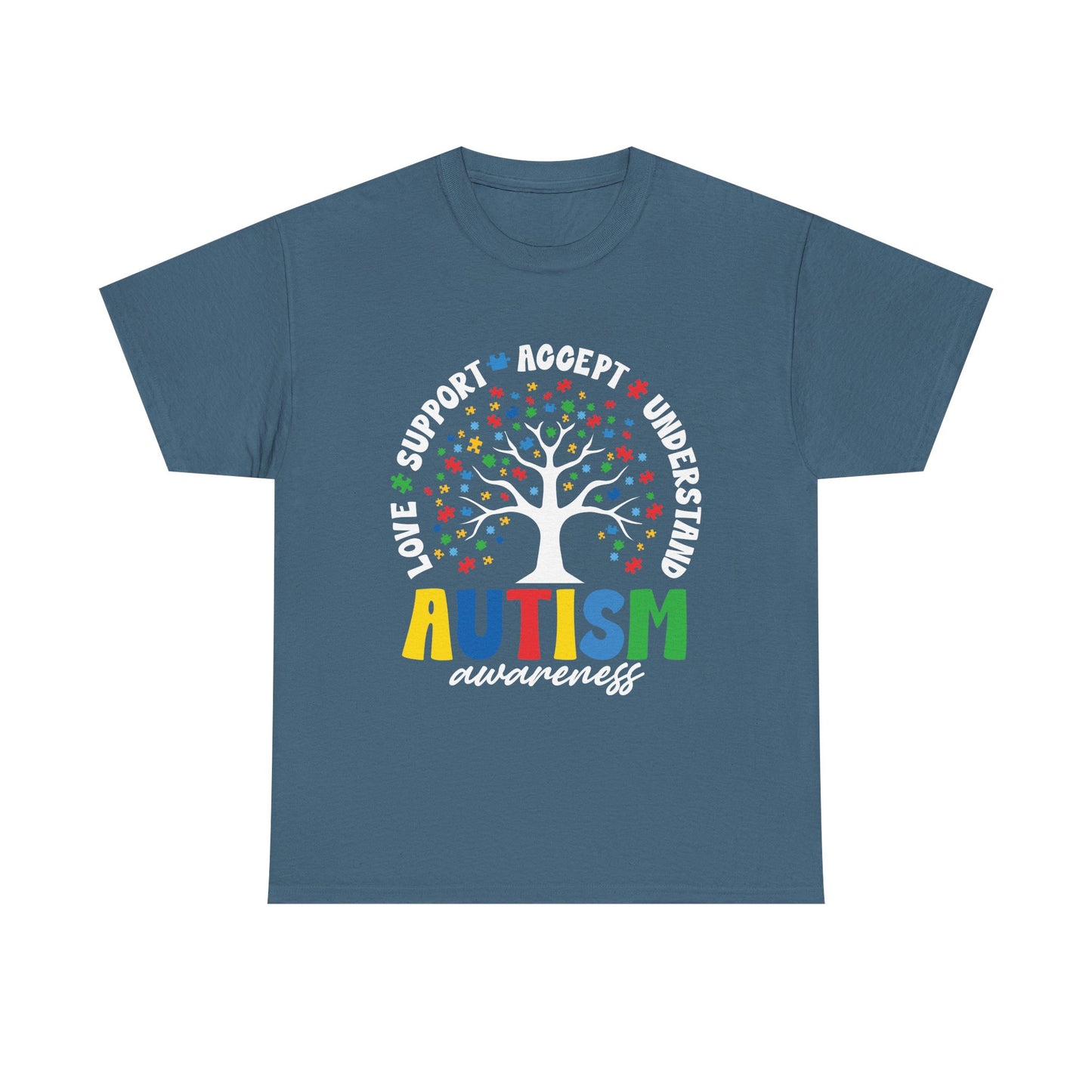Autism Awareness T-Shirt – Colorful Puzzle Stars Tee