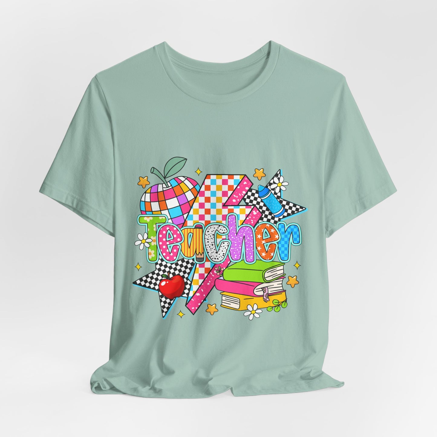 Teacher Colorful Doodle Graphic Tee — Back to School Gift for Teachers