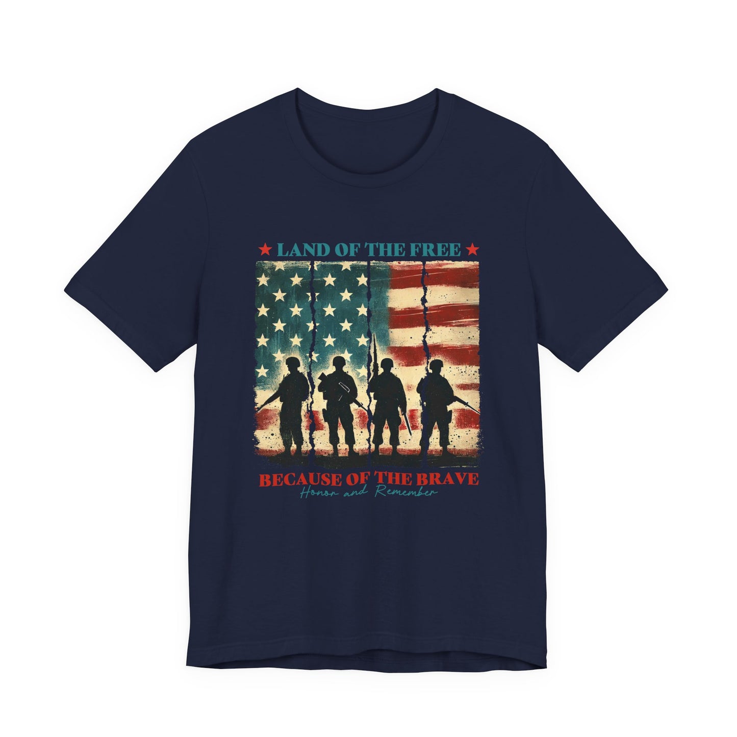 Patriotic 'Land of the Free, Because of the Brave' T-Shirt